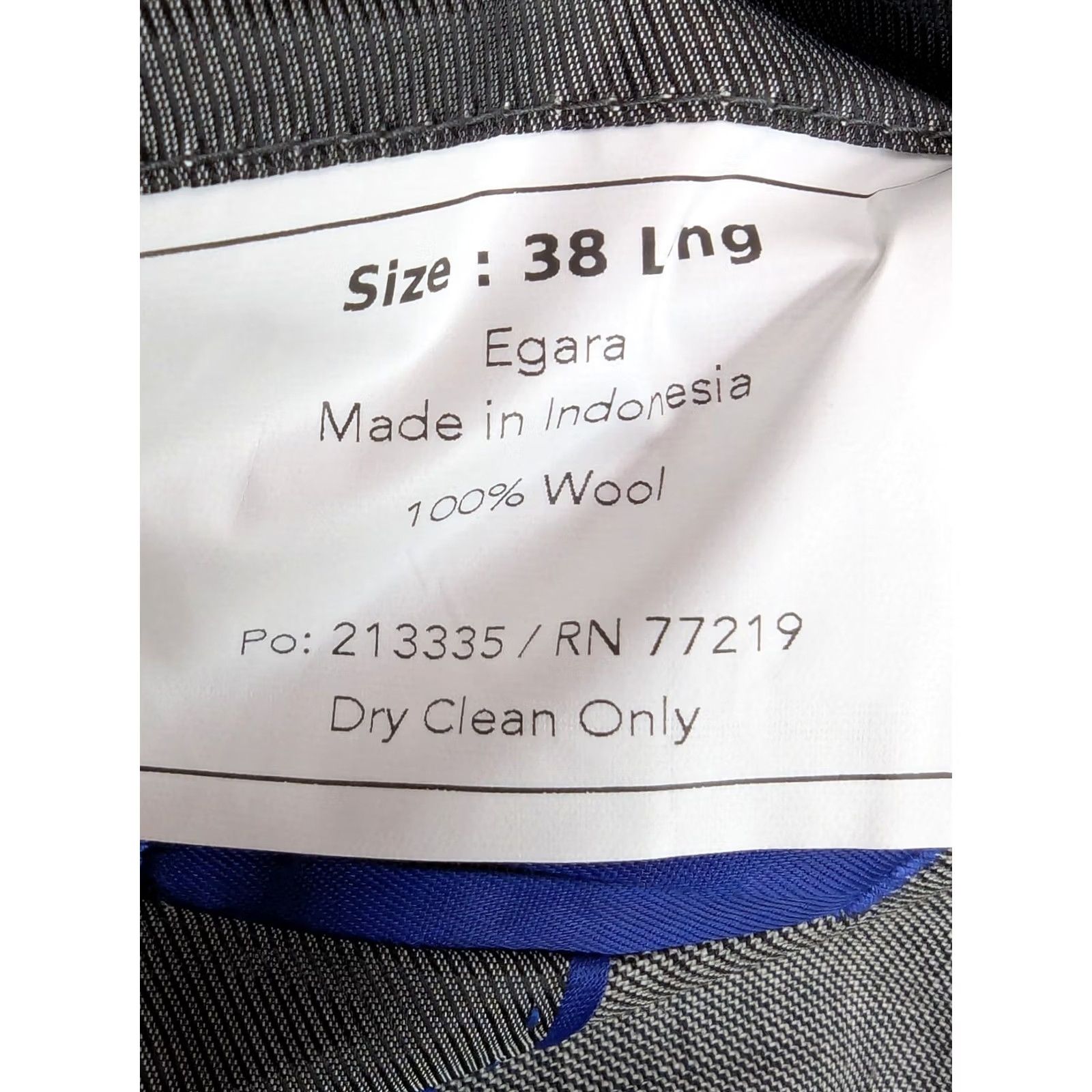 Egara VINTAGE: not applicable; Egara Wool Heathered Gray Sport Coat Blazer Men 38 Long (38x30) 2-Button EUC Size 38R - 5 Thumbnail