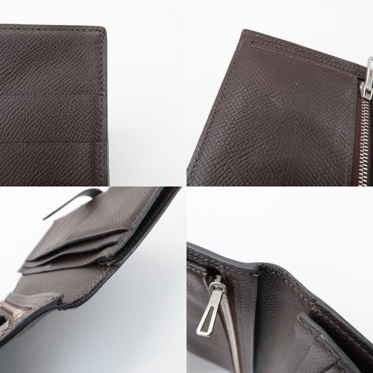 Hermes Hermes Barn Soufflet Long Wallet Epsom Leather Brown Size ONE SIZE - 6 Thumbnail