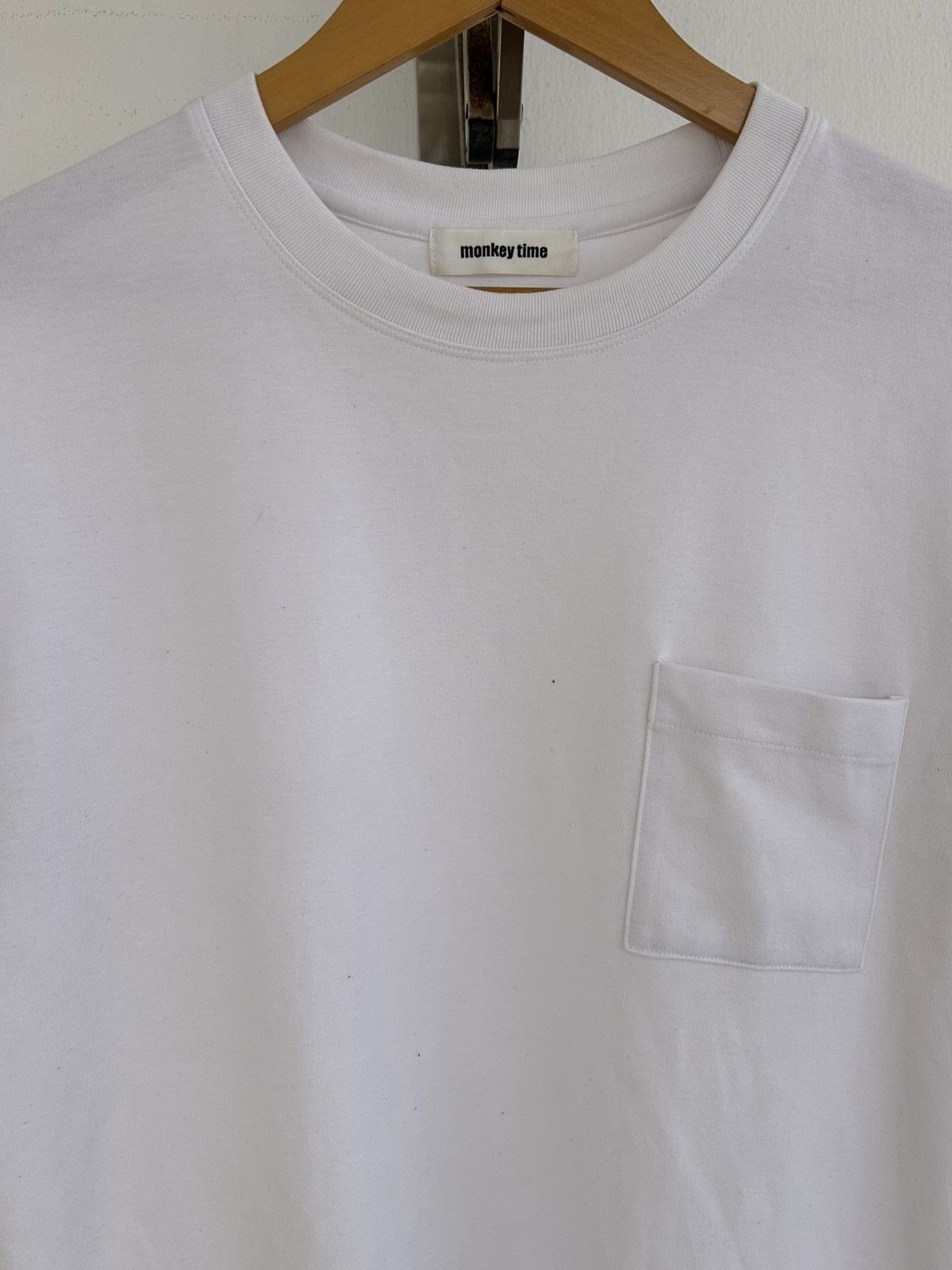 monkey time Monkey Time Japan Pocket Tee White Plain Size US M / EU 48-50 / 2 - 3 Thumbnail
