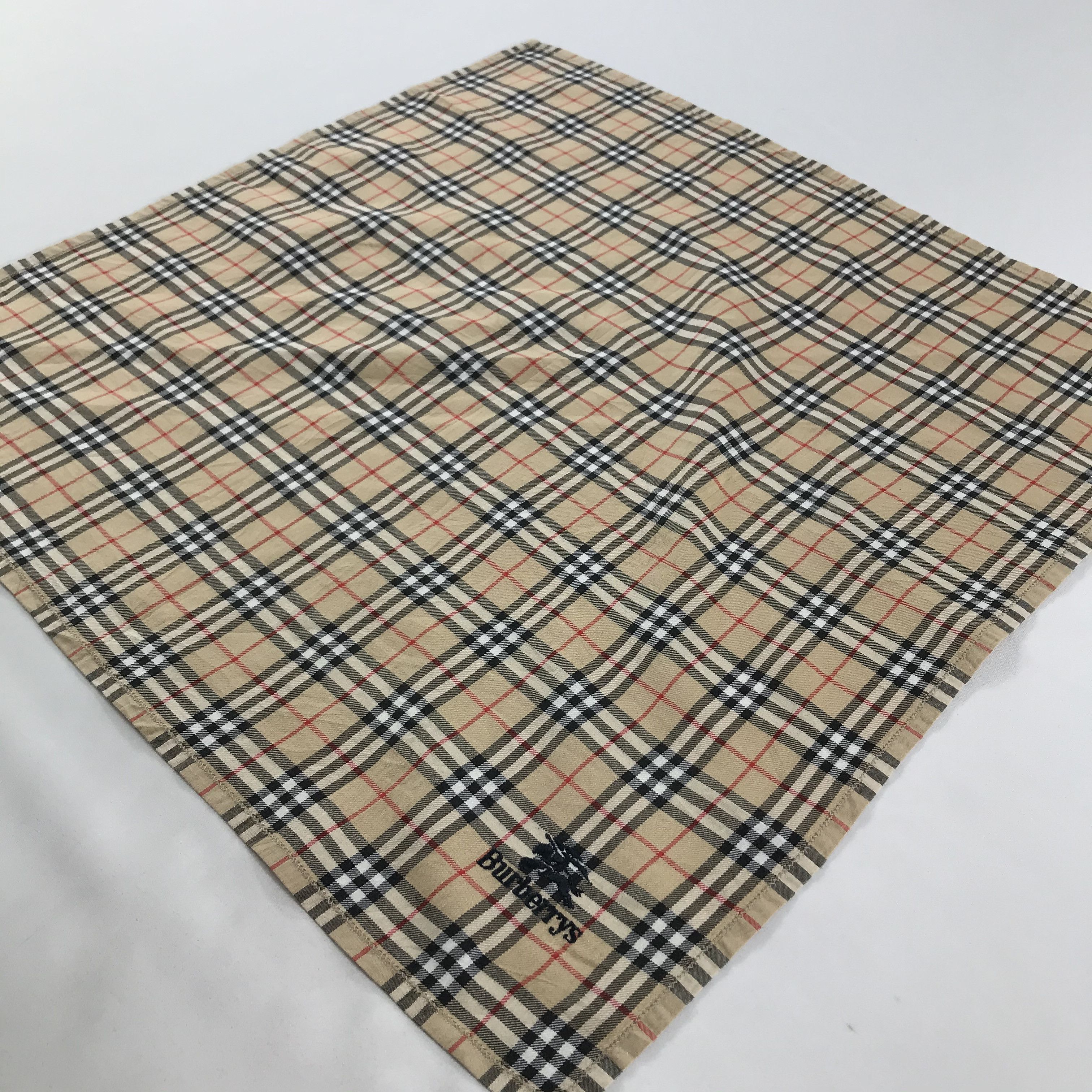 Burberry × Vintage Burberry Bandana / Handkerchief / Neckerchief - S1622 Size ONE SIZE - 2 Thumbnail