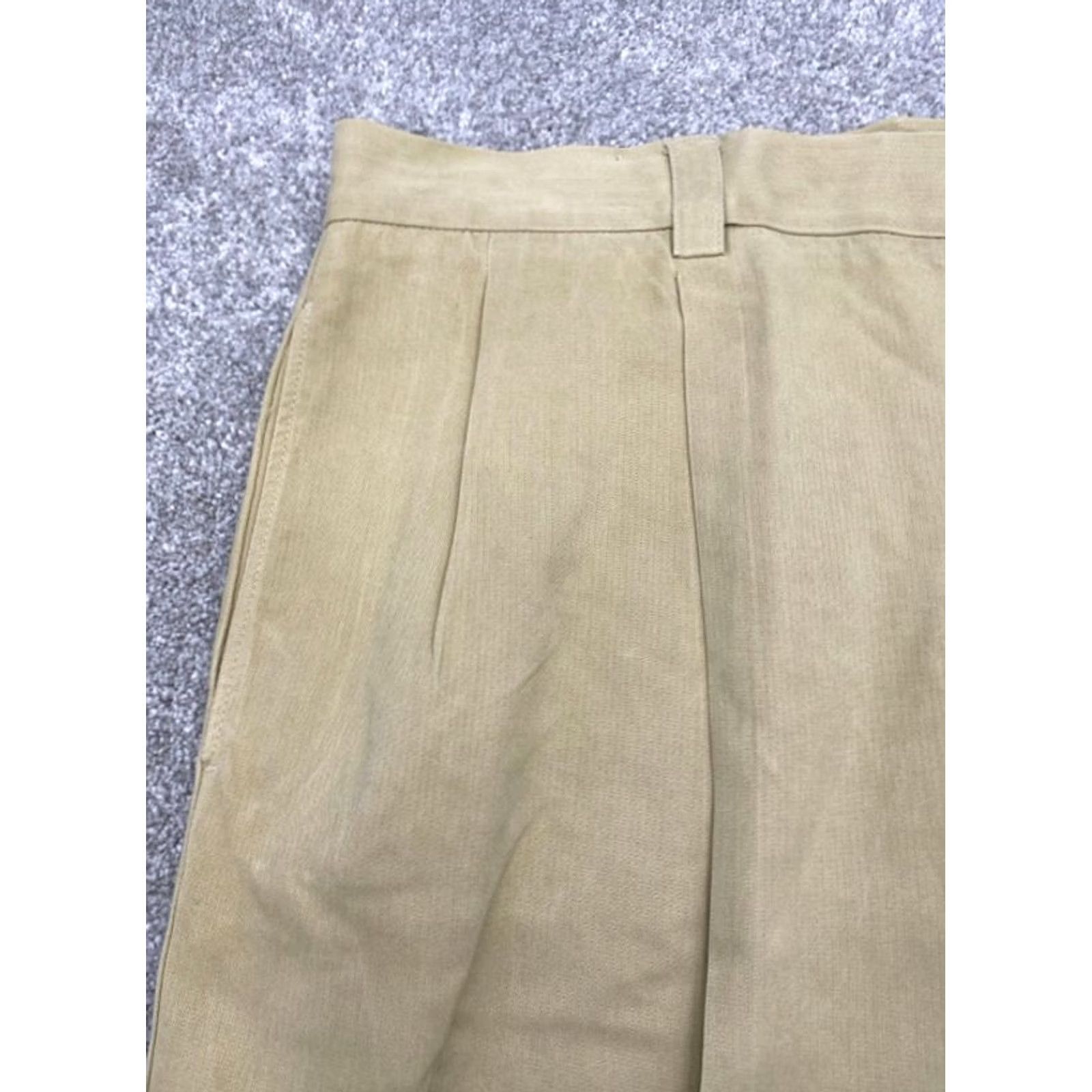 Tommy Bahama Tommy Bahama Silk Chino Shorts Mens 40 Beige 100% Silk Pleated Front 4731 Size US 40 / EU 56 - 2 Thumbnail