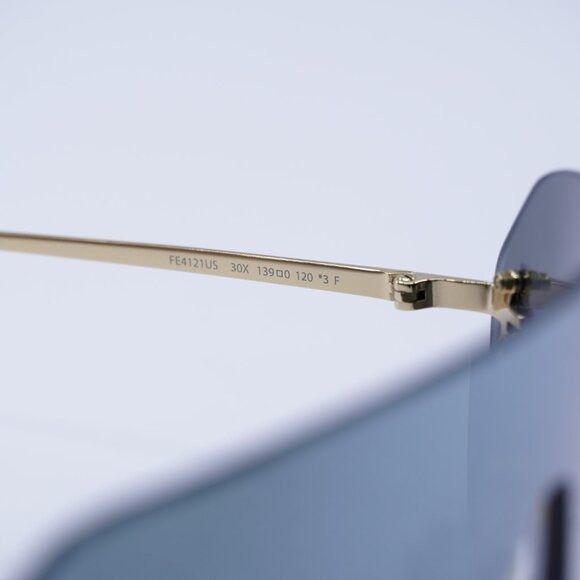 Fendi Fendi FE4121US 30X Sunglasses Endura Gold Shield Frame, Blue Size ONE SIZE - 6 Thumbnail