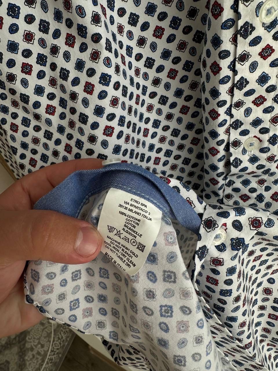 Etro × Vintage Vintage Mens Etro Italy Floral Print Button-Up Shirt Size US M / EU 48-50 / 2 - 14 Thumbnail