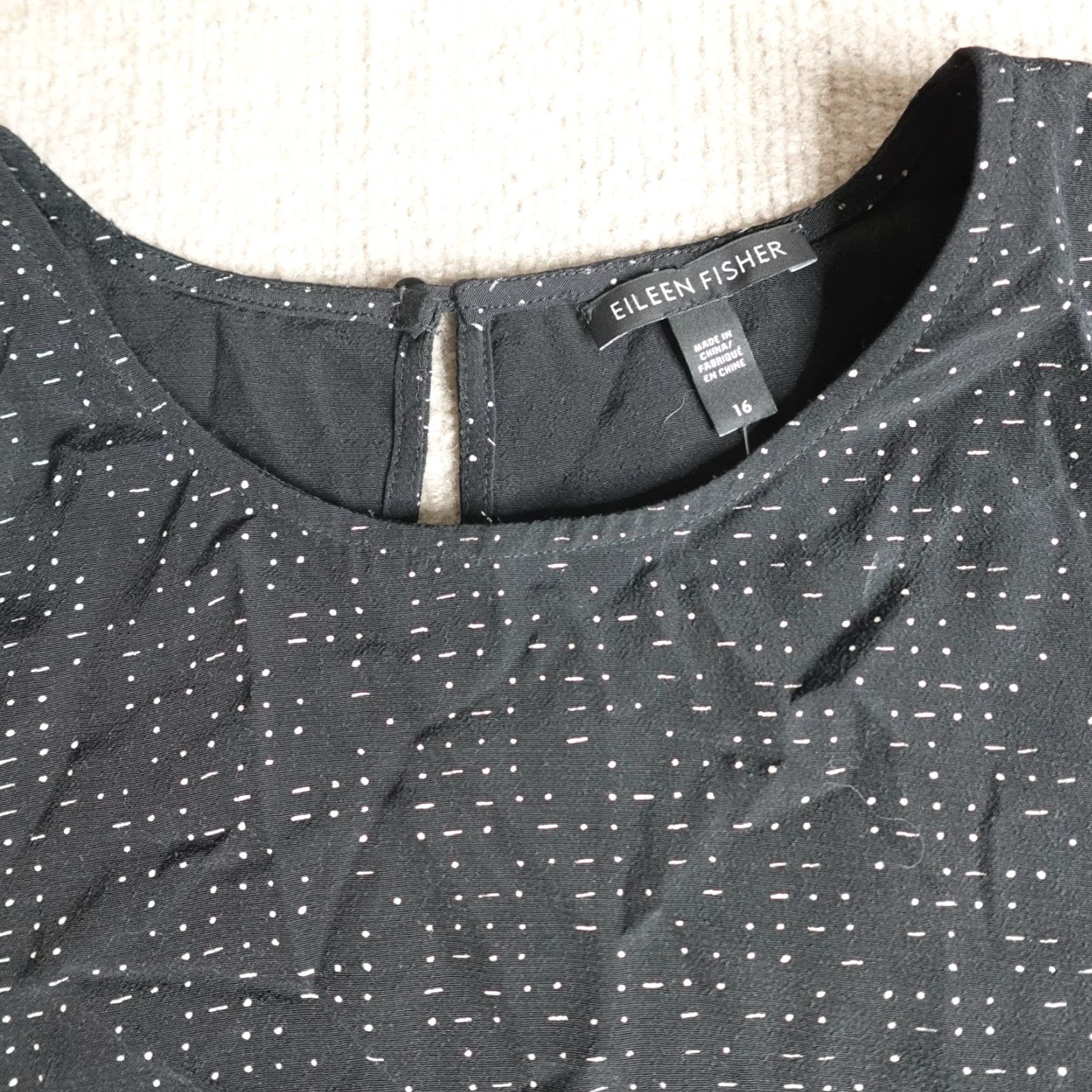 Eileen Fisher Eileen Fisher Womens Top Black Short Sleeve Blouse Tencel Viscose 16 Casual Relaxed Regular Ladies Shirt Size XXL / US 16-18 / IT 52-54 - 2 Thumbnail