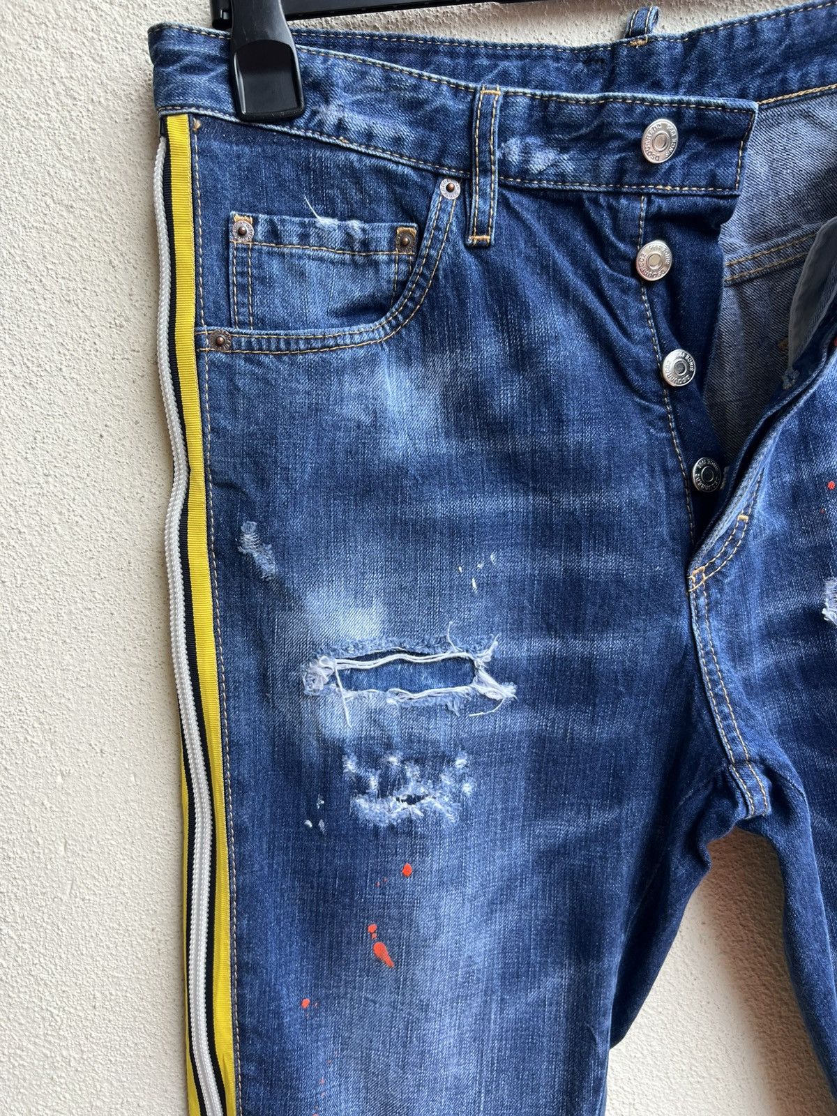 Dsquared2 Dsquared2 Made in Italy Hybrid Denim Side Tape Jeans Size US 32 / EU 48 - 10 Thumbnail