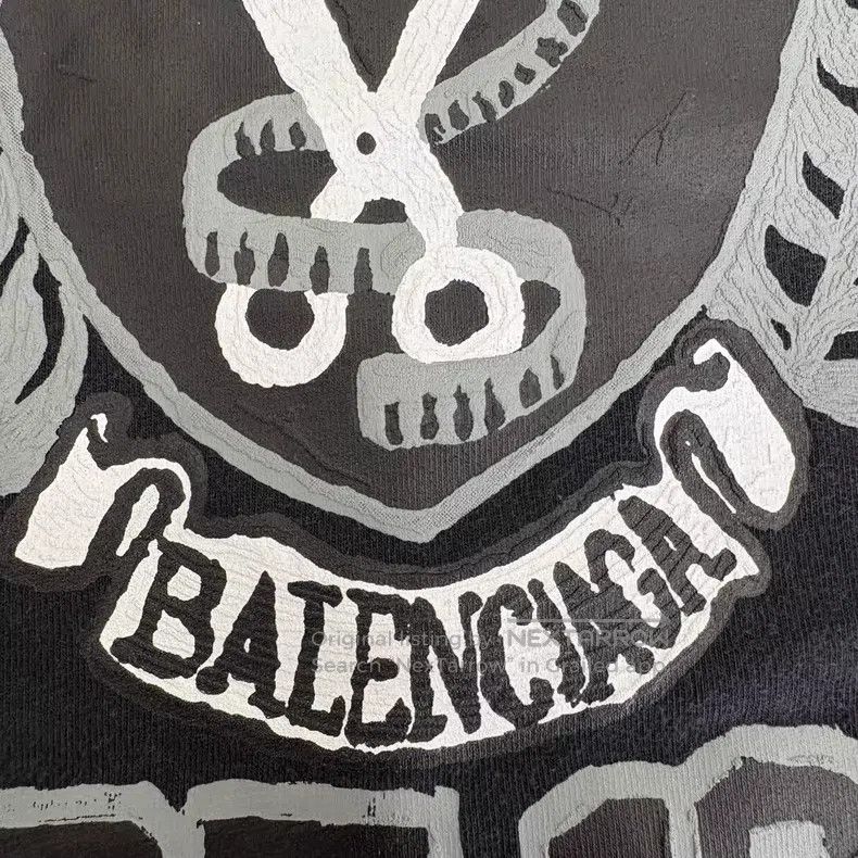 Balenciaga Balenciaga Black logo scissors graffiti print round neck s Size US S / EU 44-46 / 1 - 8 Thumbnail