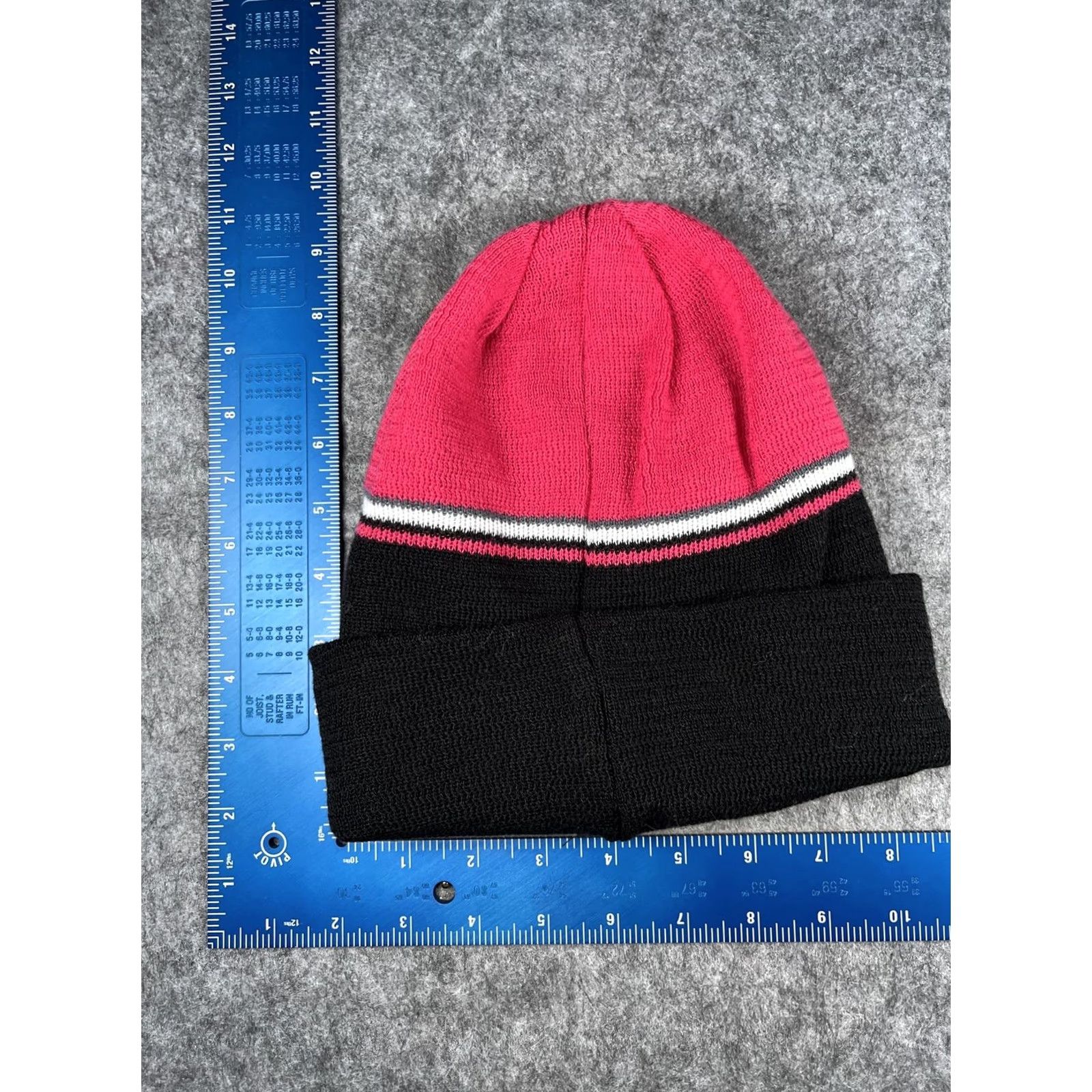 Vintage T-Mobile Beanie Mens One Size Striped Reversible Knit Black Magenta Winter Casual Hat Size ONE SIZE - 4 Thumbnail