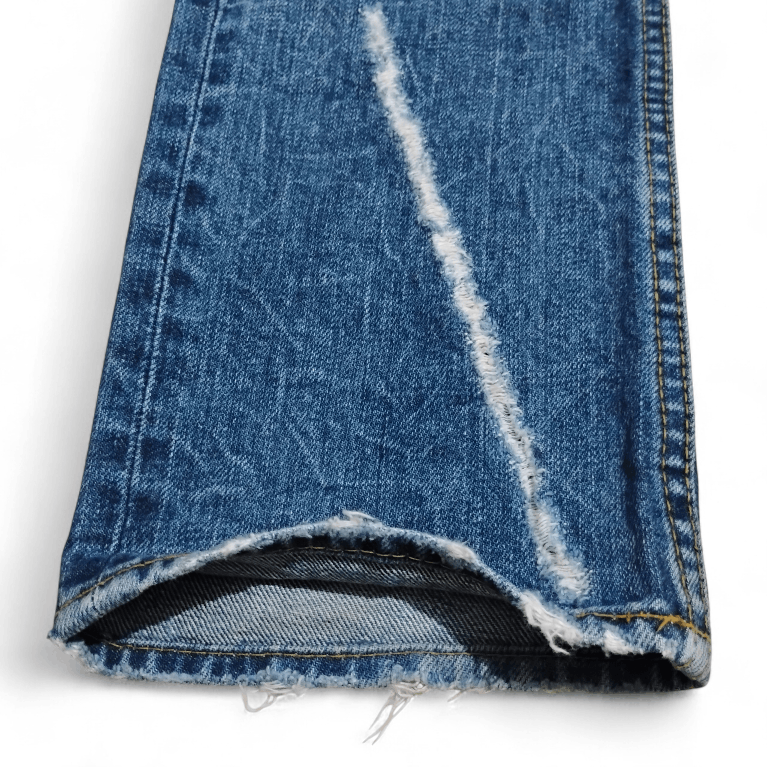 Japanese Brand Antgauge Double Waist Patchwork Ripped Distressed Jeans Size 29" - 7 Thumbnail