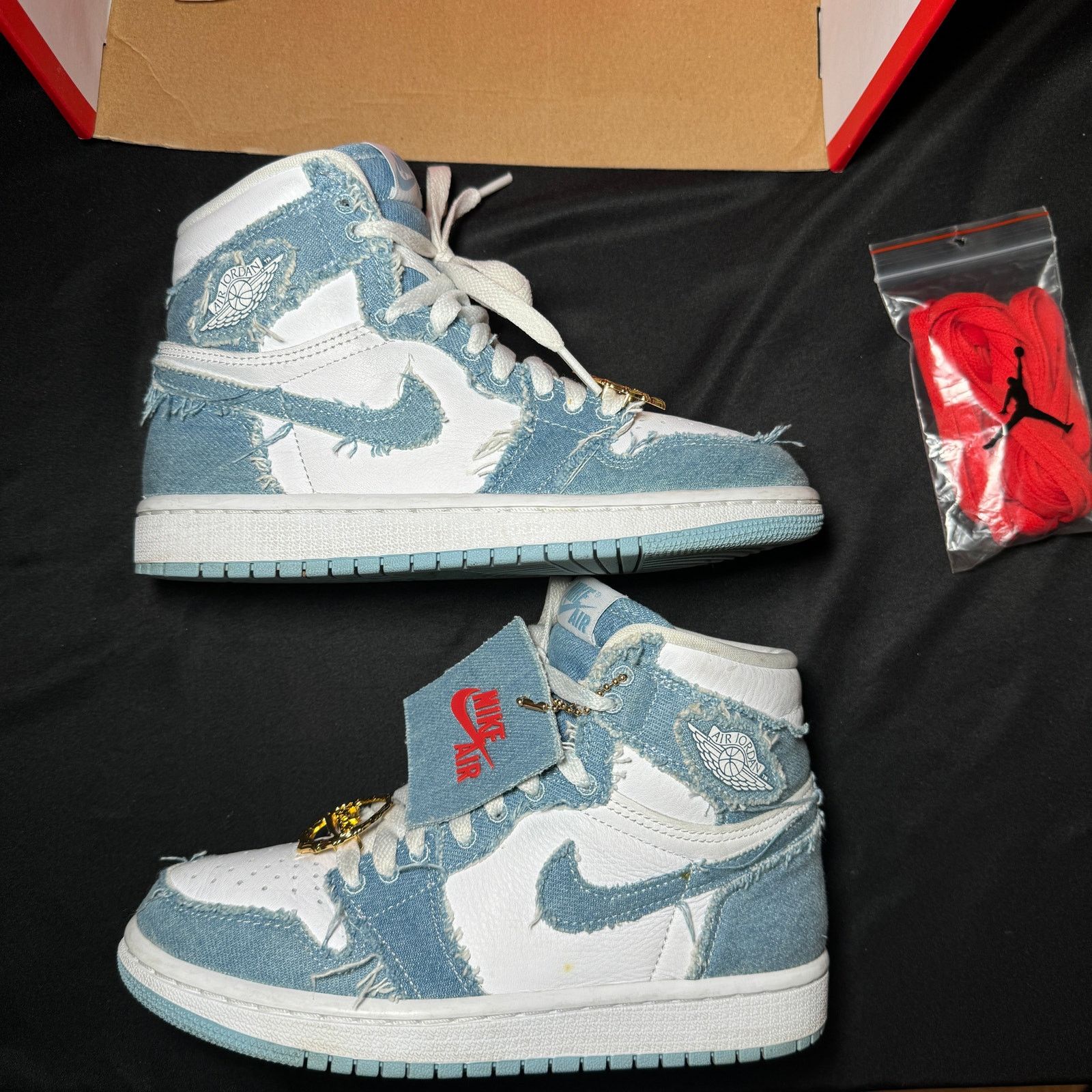 Jordan Brand × Nike Size 5 - Wmns Air Jordan 1 Retro High OG Denim Women's Shoes Size US 5 / IT 35 - 3 Thumbnail