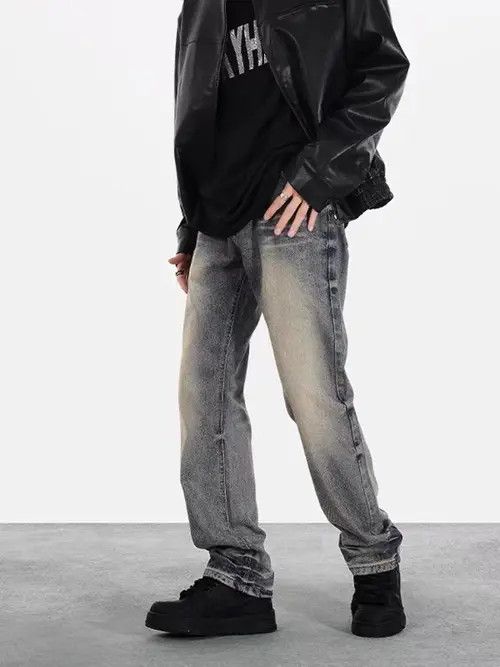 VIBE High street washed distressed micro-flared jeans Size US 32 / EU 48 - 4 Thumbnail