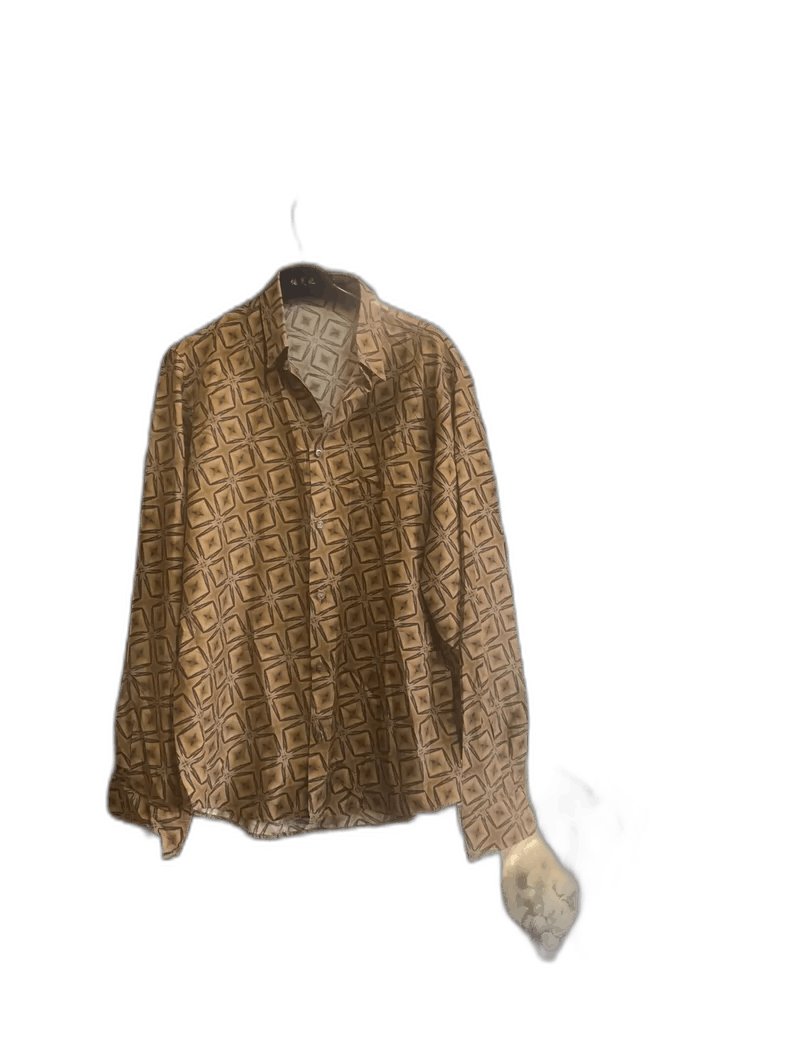 Roberto Cavalli Cavalli Silk Shirt with Geometric Patterns Size US L / EU 52-54 / 3 - 1 Thumbnail