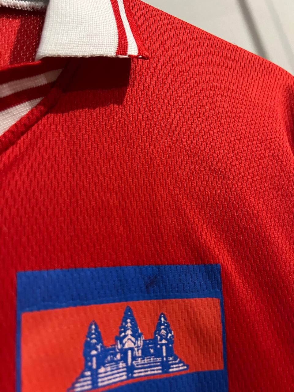 Vintage 1990 RARE CAMBODIA NATIONAL TEAM SOCCER JERSEY SHIRT sz 44 Size US M / EU 48-50 / 2 - 6 Thumbnail
