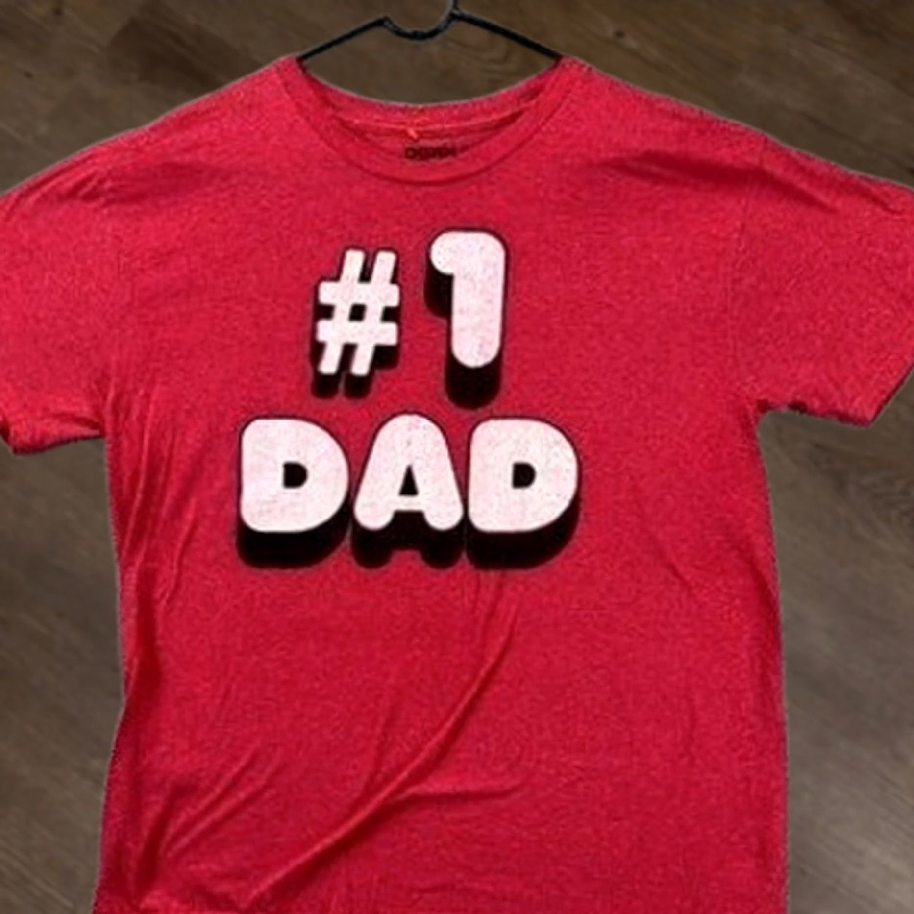 Ripple Junction #1 Dad Graphic T Shirt Mens Large Red Crew Neck Short Sleeve Logo Print Cotton Blend Jersey Vintage: No Size US L / EU 52-54 / 3 - 1 Thumbnail