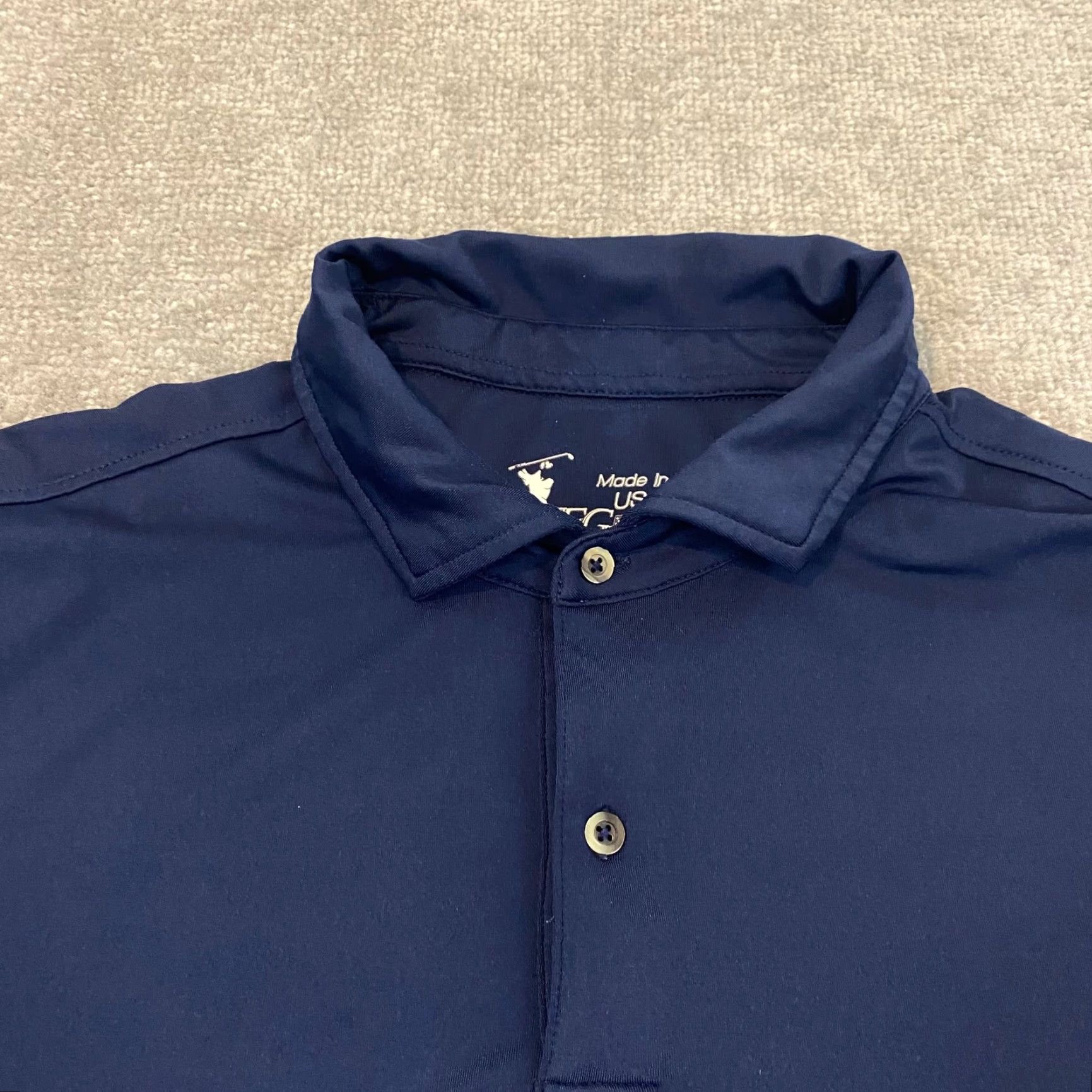 Vintage Wilmington Country Club Polo Mens Large Blue FG Tech Performance Golf Shirt S/S Size US L / EU 52-54 / 3 - 3 Thumbnail