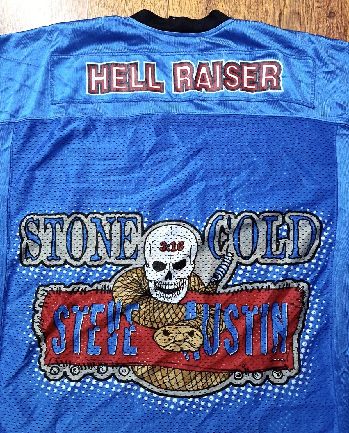 WWE STONE COLD x HELL RAISER x Vintage Jersey 1999 Size US L / EU 52-54 / 3 - 4 Thumbnail