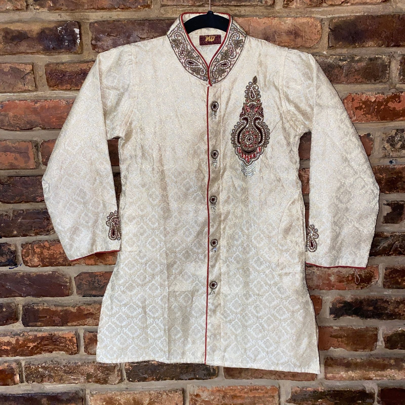 Other ND Nite 'n' Day Cream Embellished Rhinestone Indian Top XS Size XS / US 0-2 / IT 36-38 - 1 Thumbnail