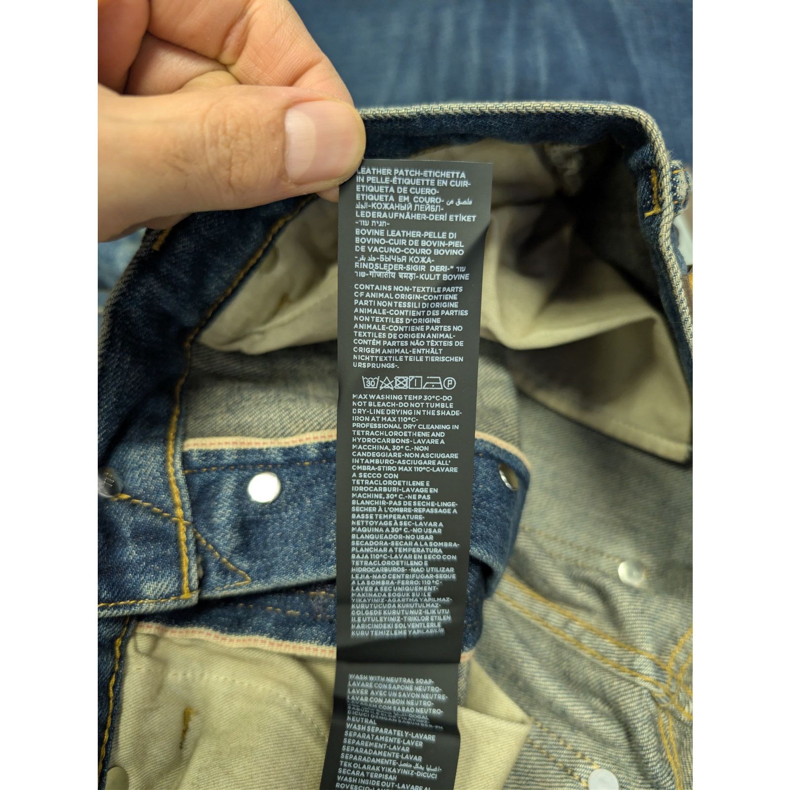 Tom Ford o1rshd1 Tapered Fit Denim Jeans in Indigo Blue Size US 33 - 18 Thumbnail