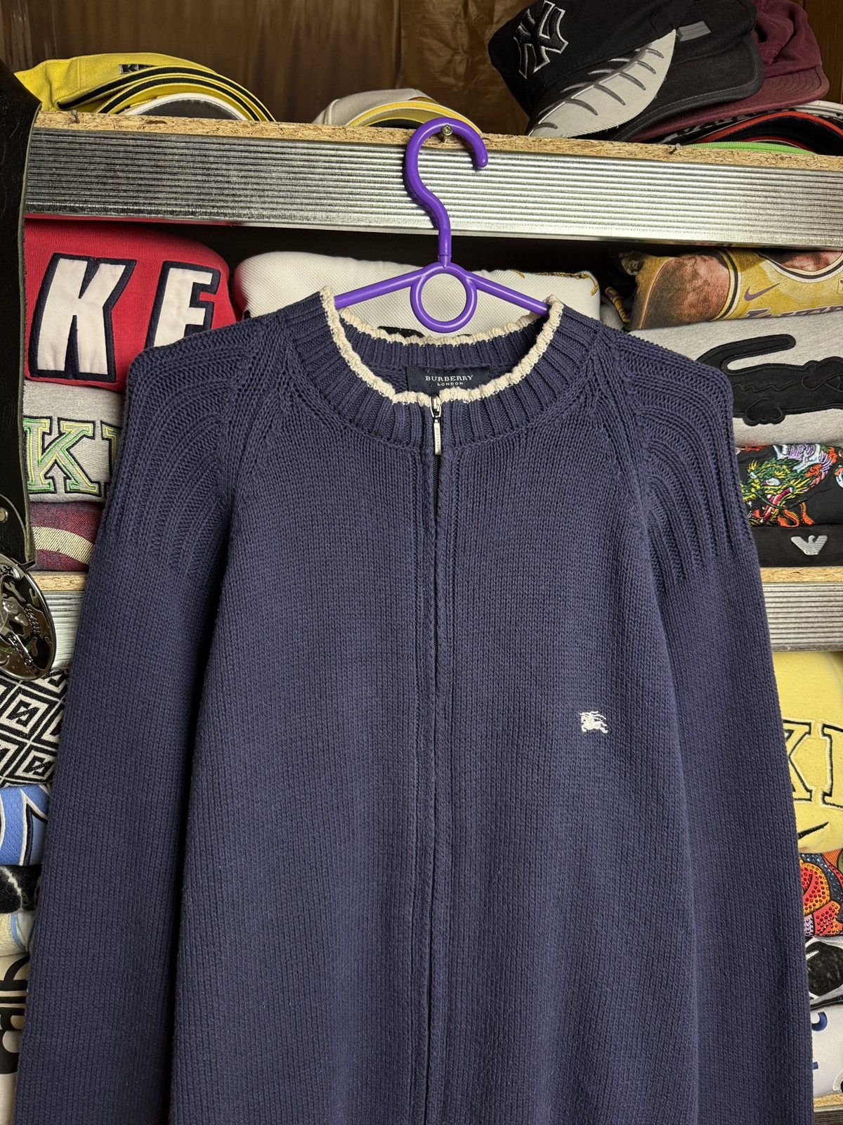 Burberry Vintage Burberry Zipper Sweater Size US XL / EU 56 / 4 - 3 Thumbnail