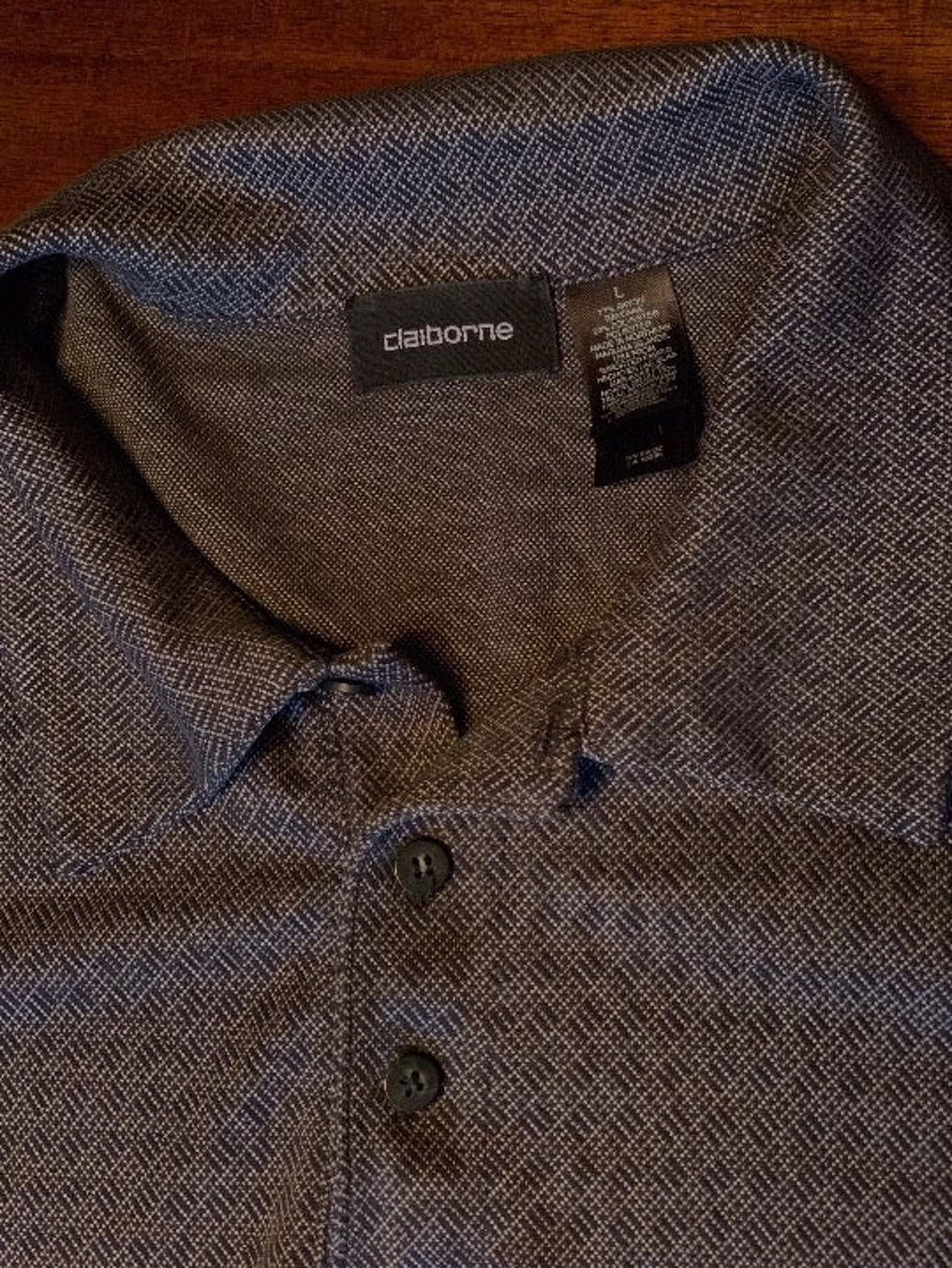 Liz Claiborne Men's Claiborne Polo Sz L Size US L / EU 52-54 / 3 - 3 Thumbnail