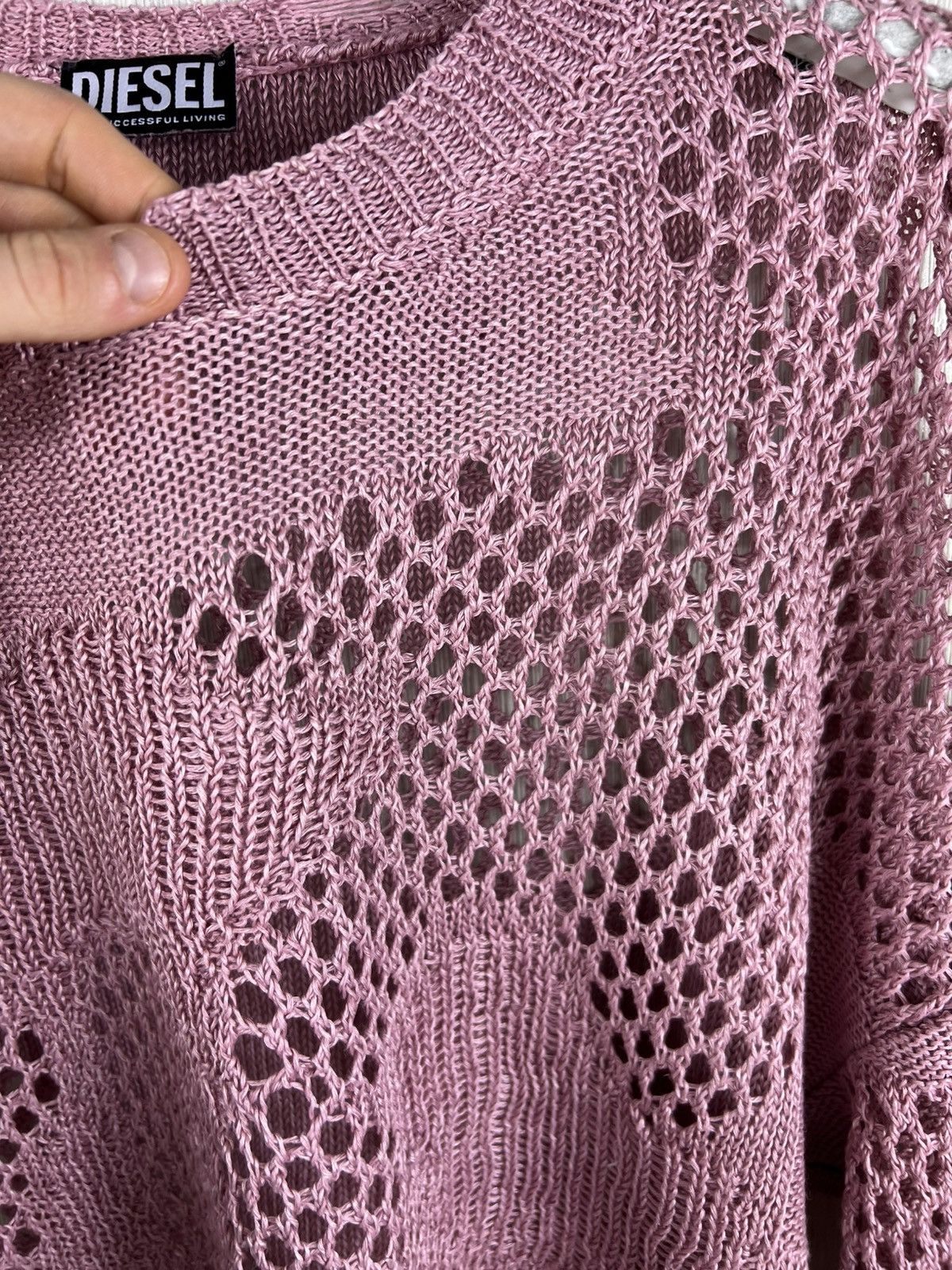 Diesel Diesel distressed open knit thrashed sweater oversize spider Size XS / US 0-2 / IT 36-38 - 13 Thumbnail