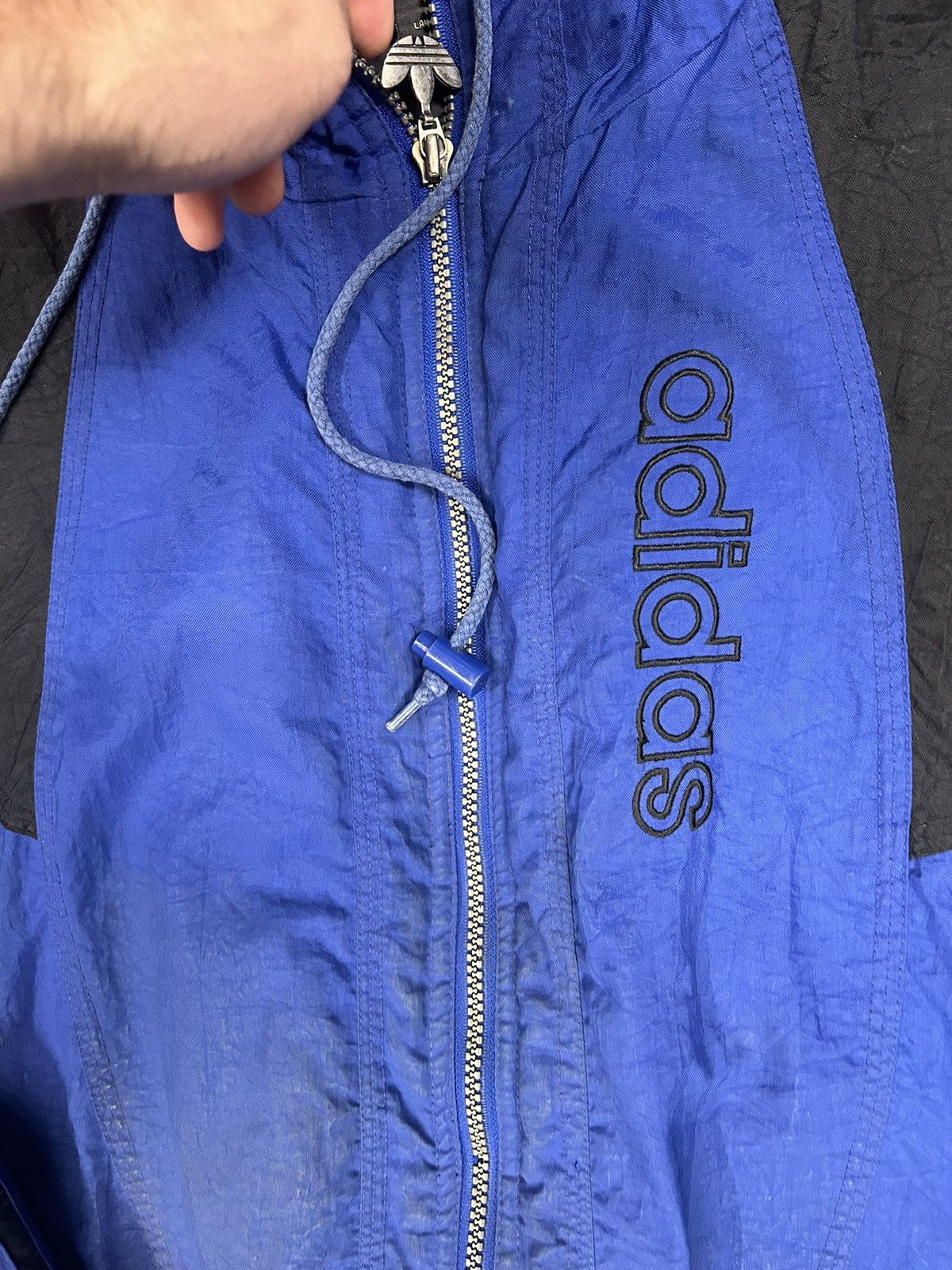Adidas × Vintage Crazy Vintage Y2K Adidas Blue Puffer Jacket Windbreaker Size US M / EU 48-50 / 2 - 2 Thumbnail