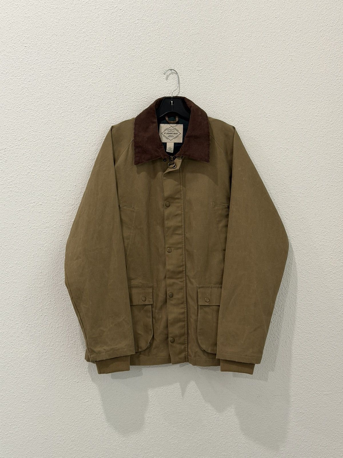 St. Johns Bay St. John's Bay Barn Jacket Corduroy Collar Full Zip Snap Wax Size US L / EU 52-54 / 3 - 1 Thumbnail