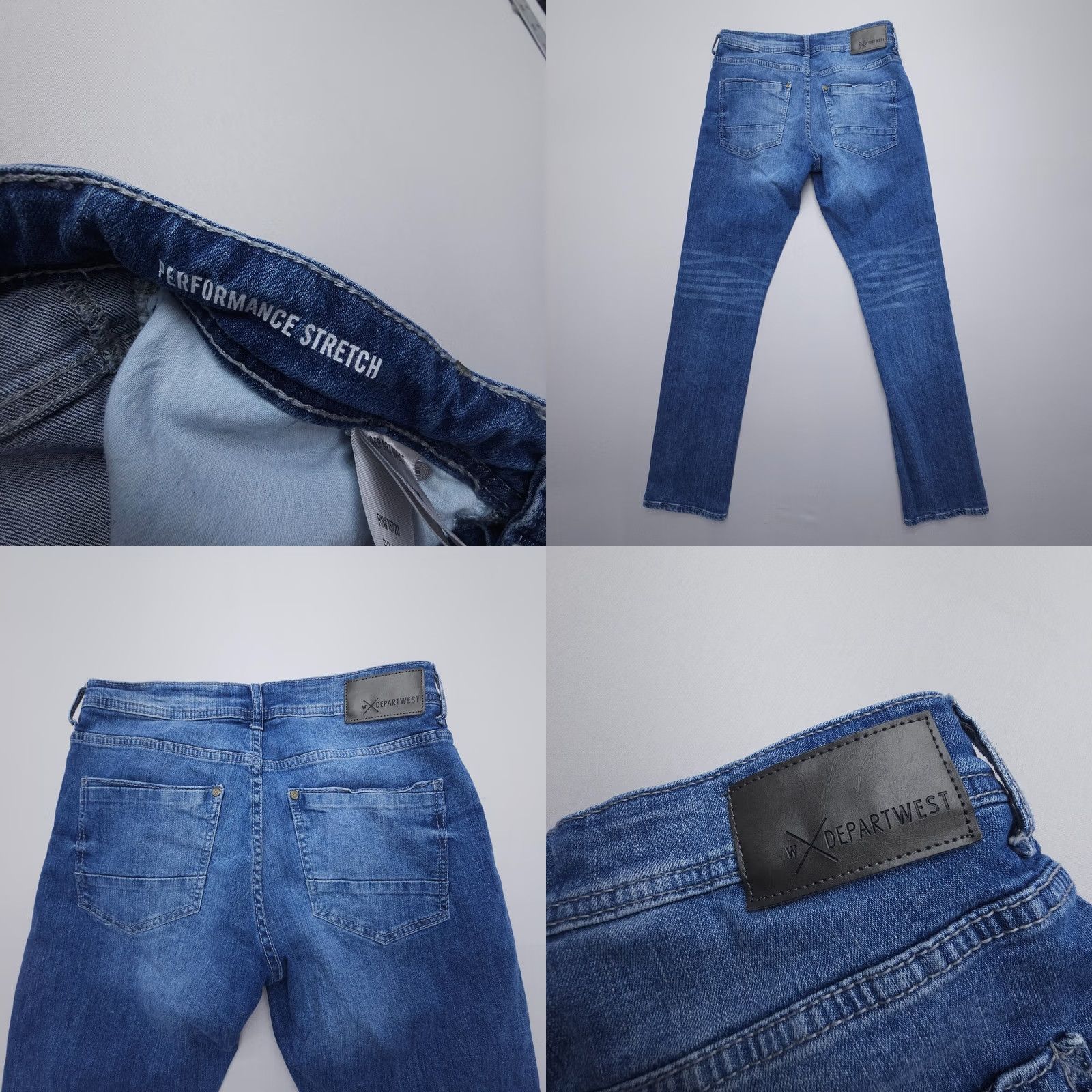 Vintage Dark Wash Jeans Men Slim Straight Denim 30x32 Blue Size 30 Buckle Size US 30 / EU 46 - 8 Thumbnail