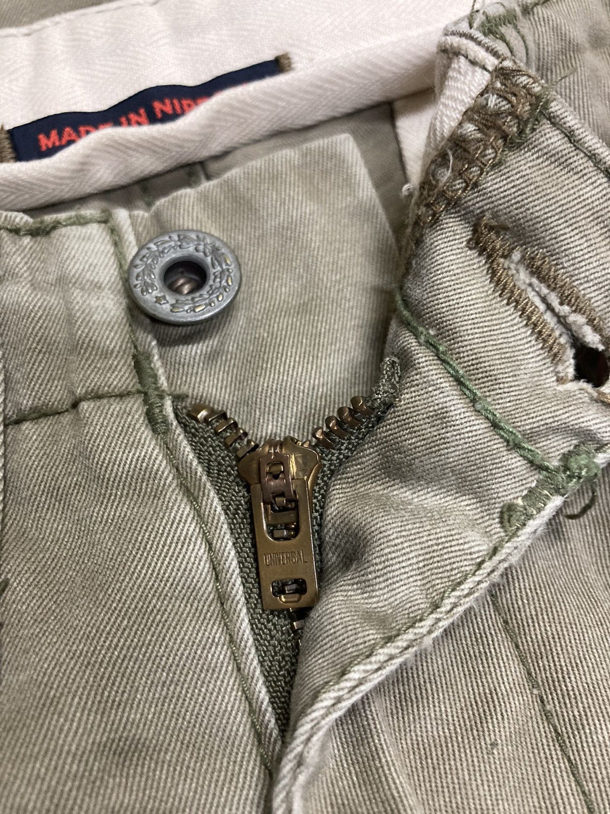 Kapital Reworked Blue Way Khaki Patchwork Pants Size US 32 / EU 48 - 18 Thumbnail