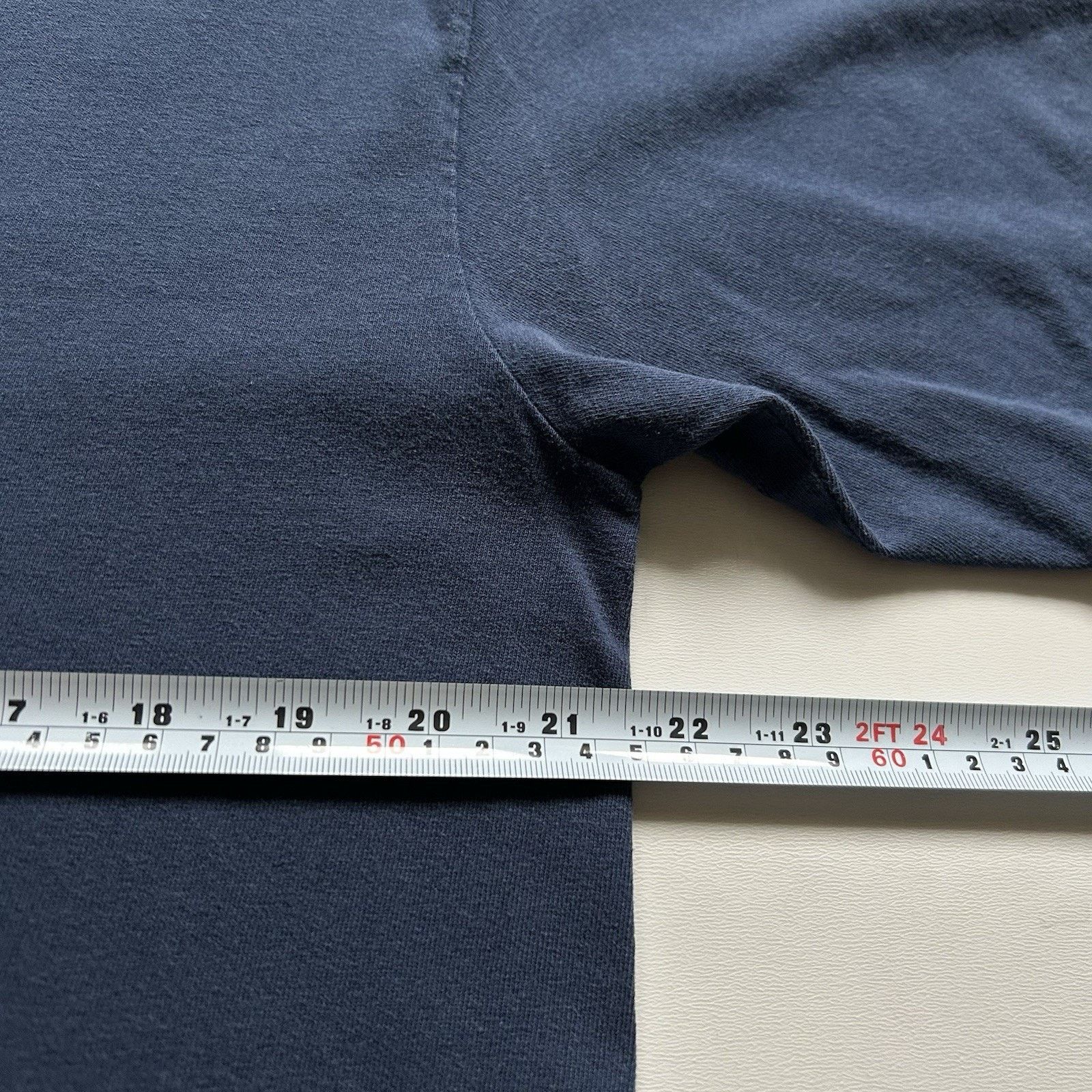 Vintage Vintage Sun Faded Navy Blue Blank Shirt Medium Y2K Cotton Size US M / EU 48-50 / 2 - 5 Thumbnail
