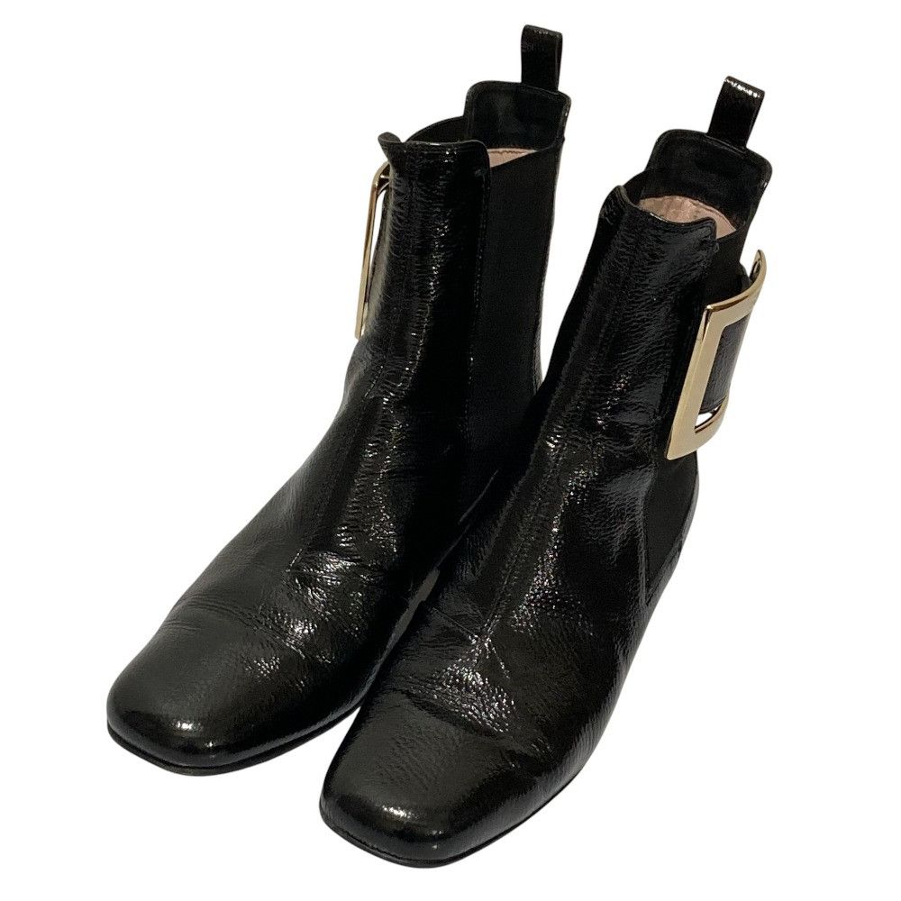 Roger Vivier Roger Vivier Roger Vivier Très Vivier Patent Chelsea Boots Leather Shoes DUTY FREE for USA Size ONE SIZE - 1 Thumbnail