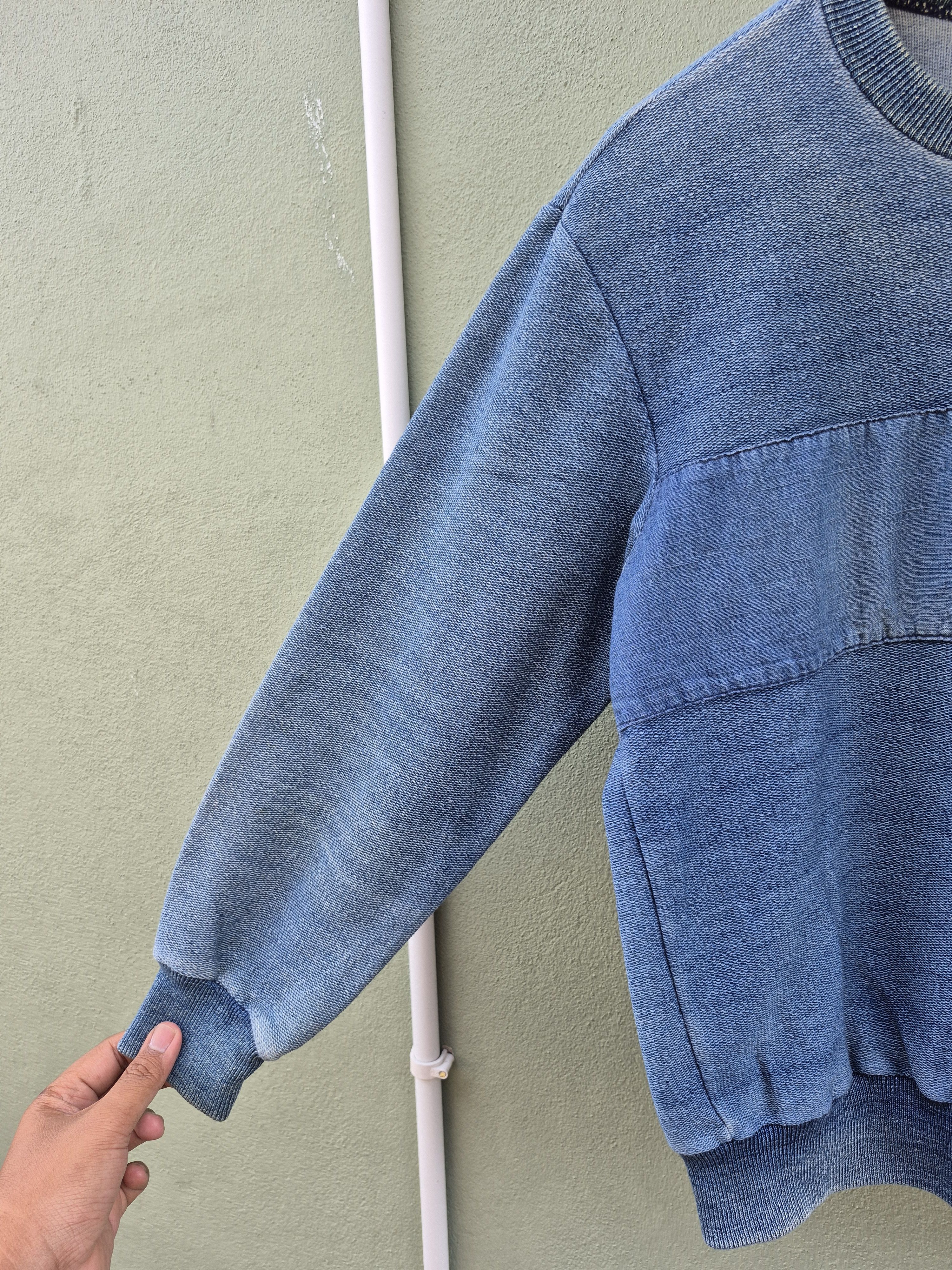 Vintage × Wilson 🔥 Vintage Wilson Cotton Denim Sweater Sweatshirt 80s 90s Size US M / EU 48-50 / 2 - 4 Thumbnail
