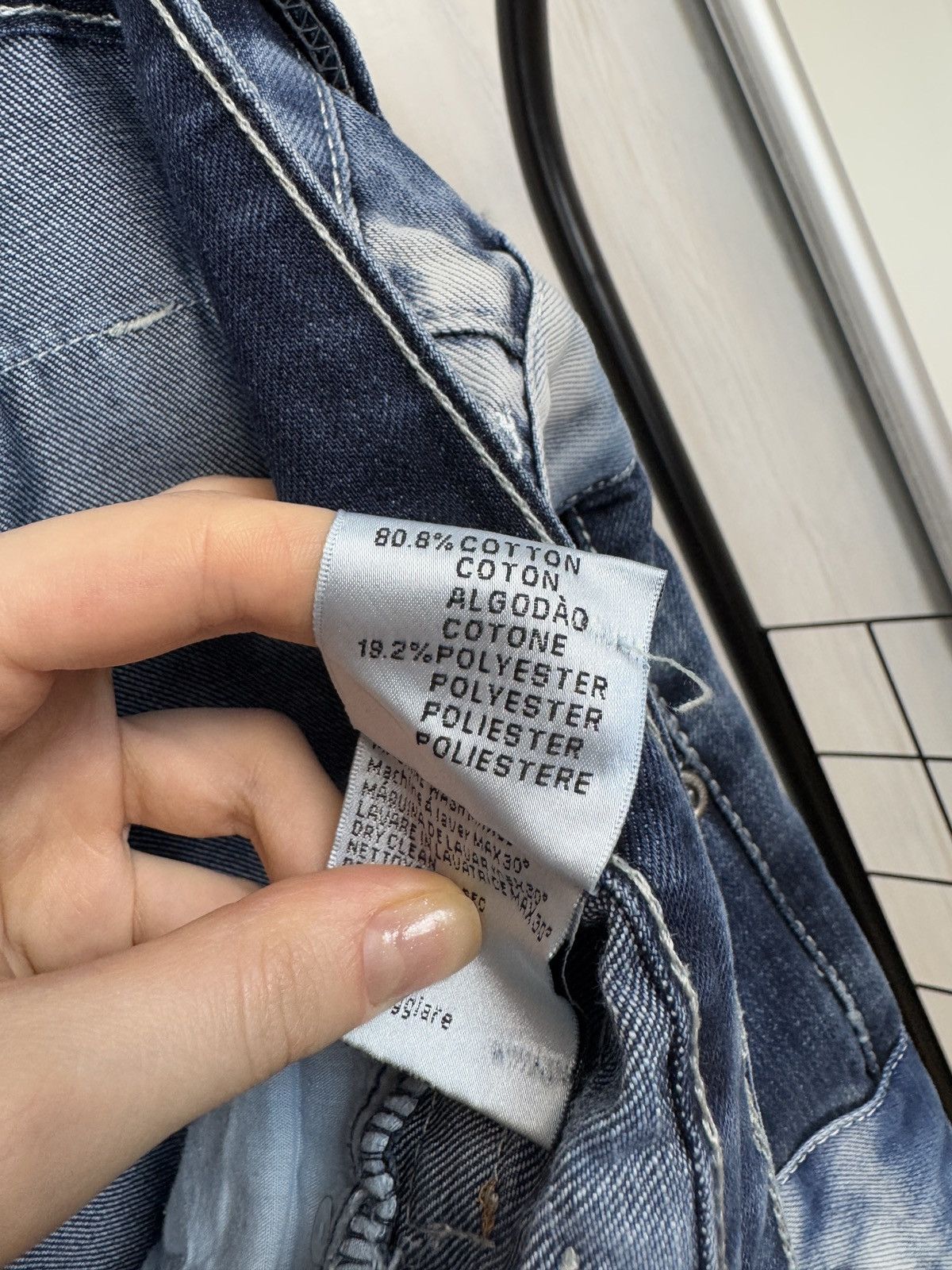 Japanese Brand Kosmo Lupo avant garde blue faded multipocket jeans denim Size US 33 - 17 Thumbnail