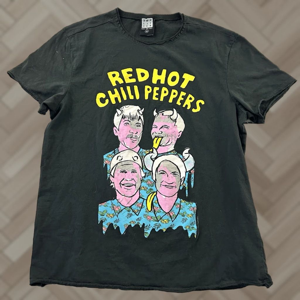 Vintage Amplified Red Hot Chili Peppers Short Sleeve T-Shirt Men's M Black Shirt Mens XS? Size US M / EU 48-50 / 2 - 1 Thumbnail
