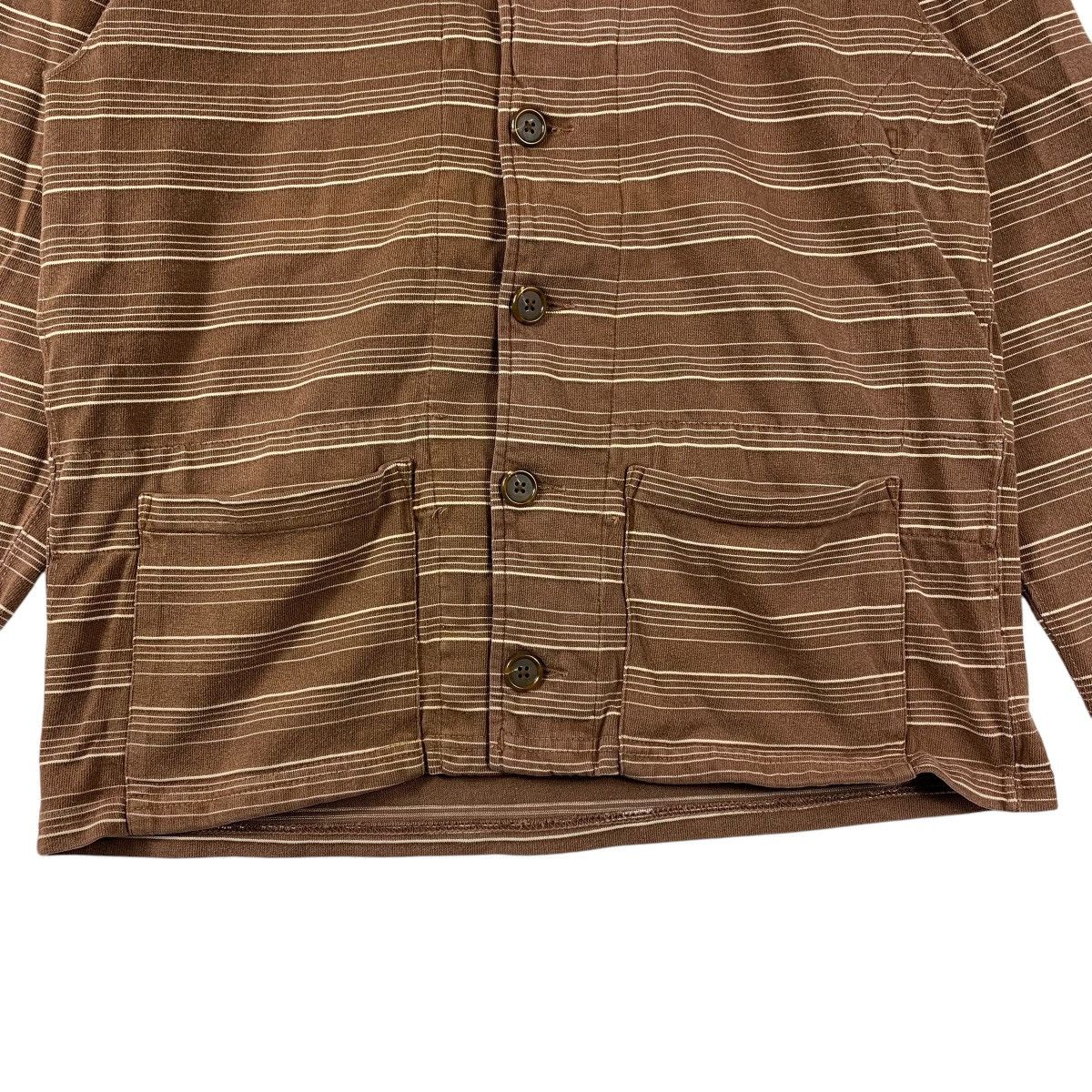 Engineered Garments × Japanese Brand ENGINEERED GARMENTS stripe brown cardigan Size S / US 4 / IT 40 - 9 Thumbnail