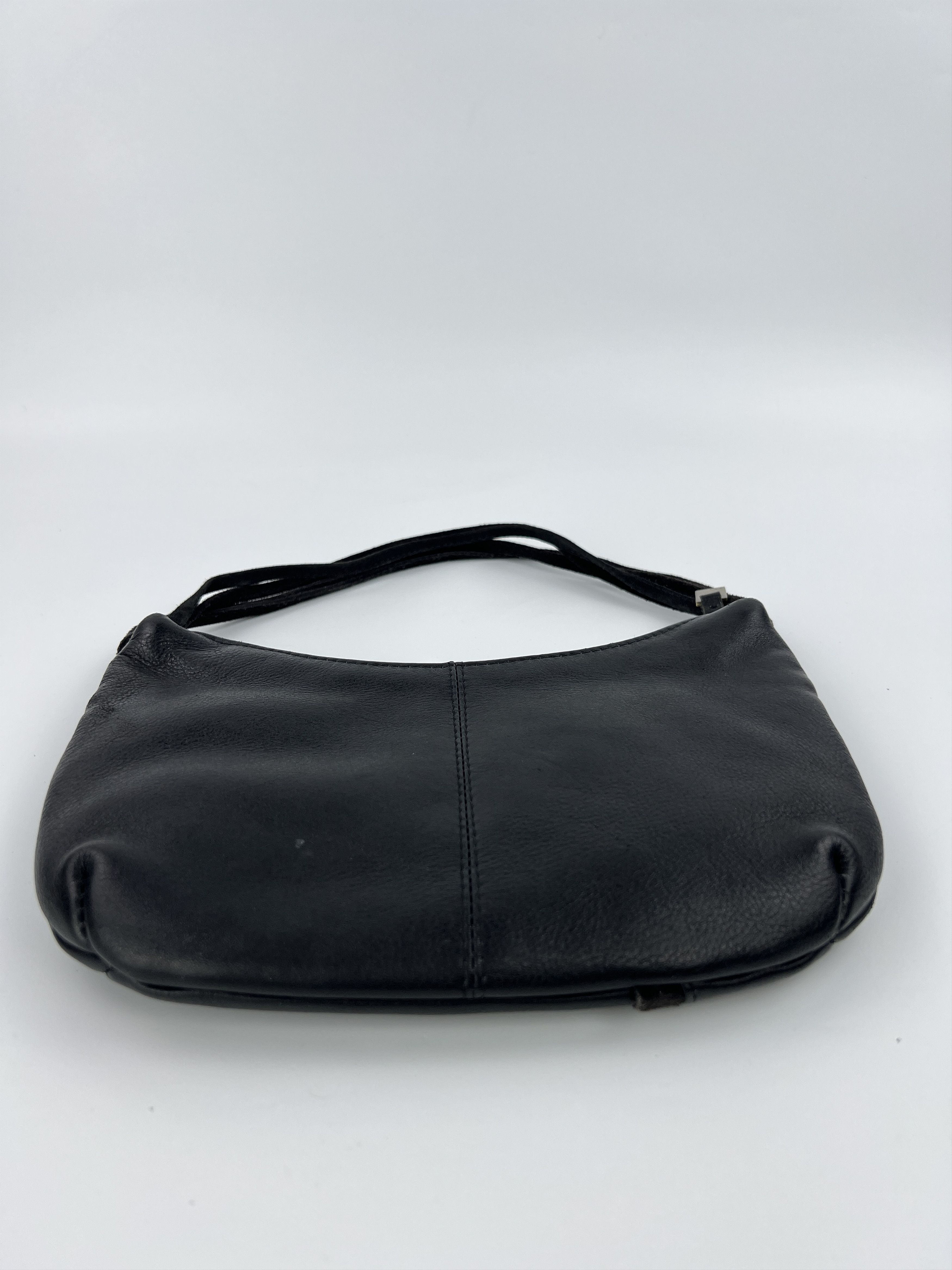 Japanese Brand Y2K Style Black Leather Mini Bag Strap Emo Goth Avant Garde Size ONE SIZE - 10 Thumbnail