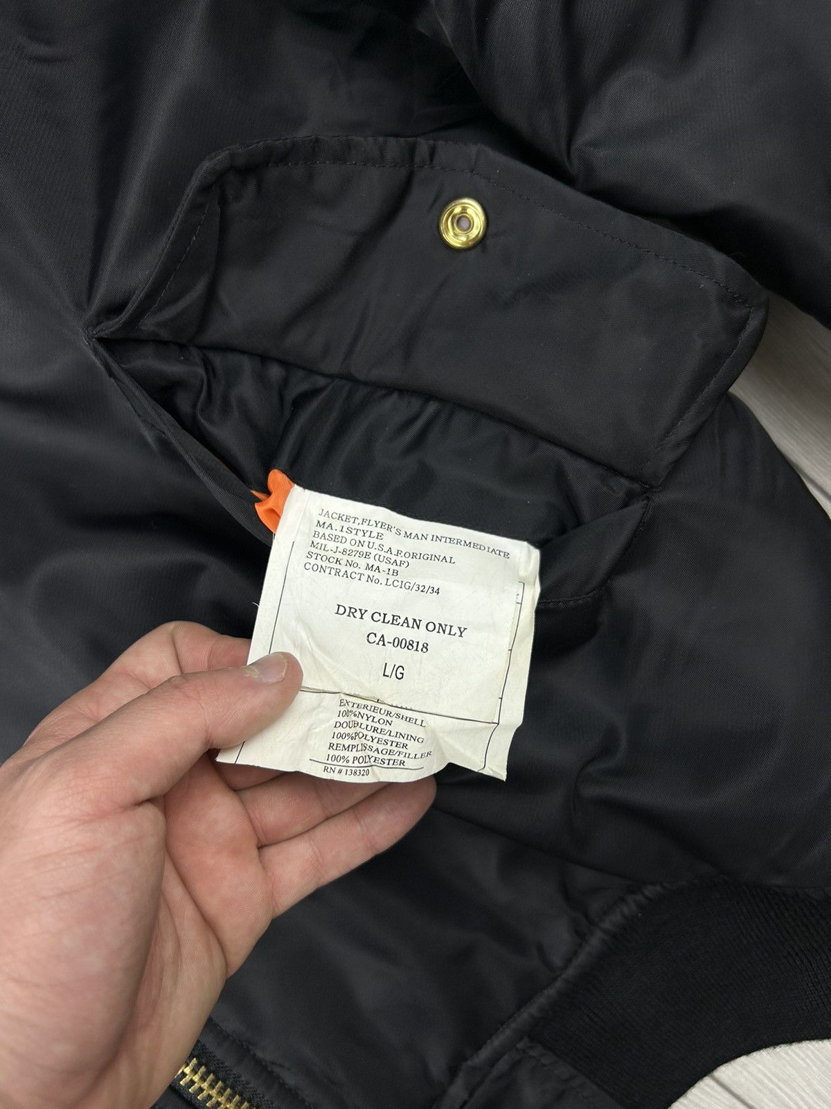 Japanese Brand × Vintage Aviation Flight Vintage Jacket MA-1 USA size L Black Size US L / EU 52-54 / 3 - 5 Thumbnail