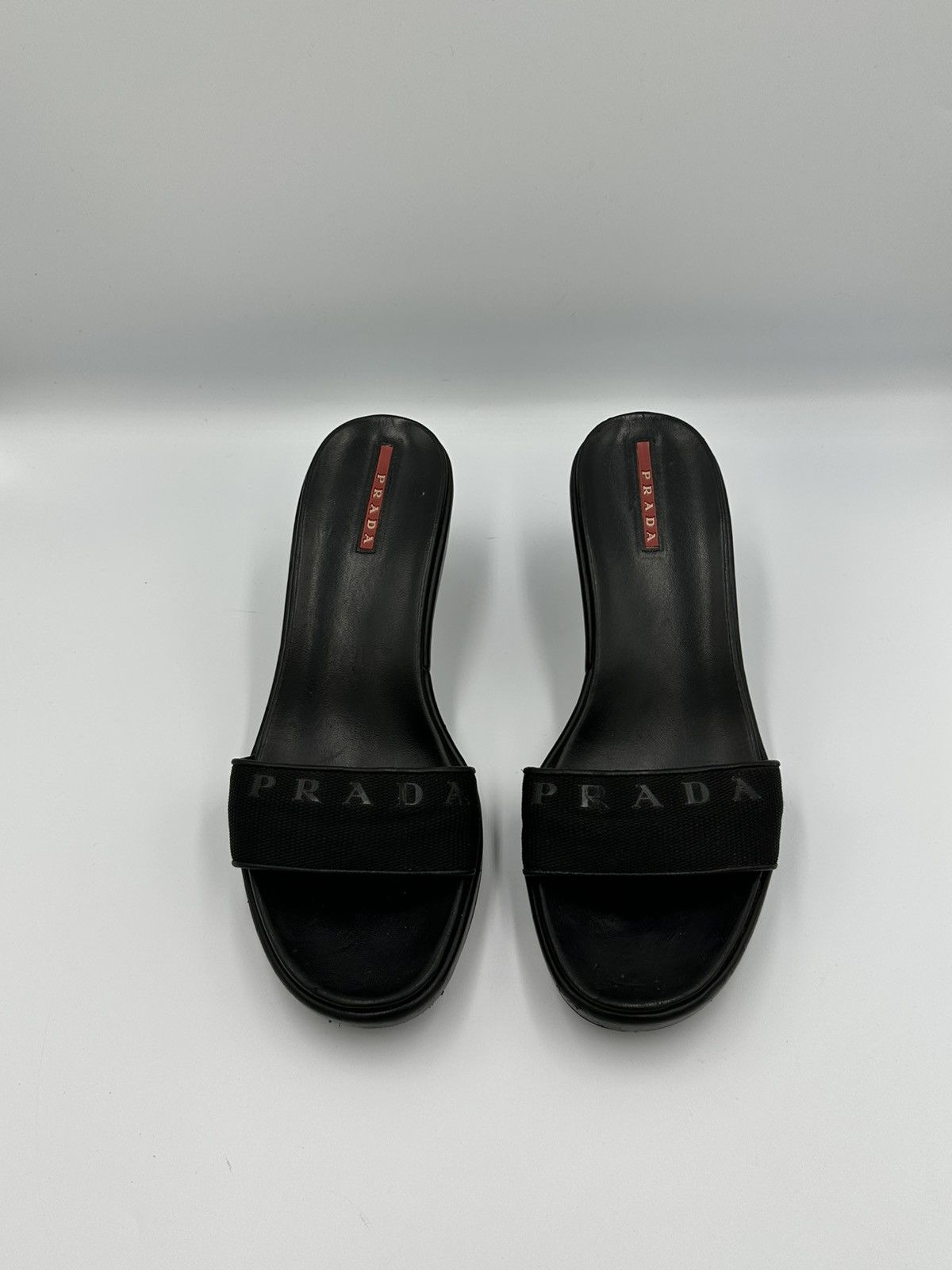 Prada Prada leather wedge sandals with dustbag Size US 8 / IT 38 - 4 Thumbnail