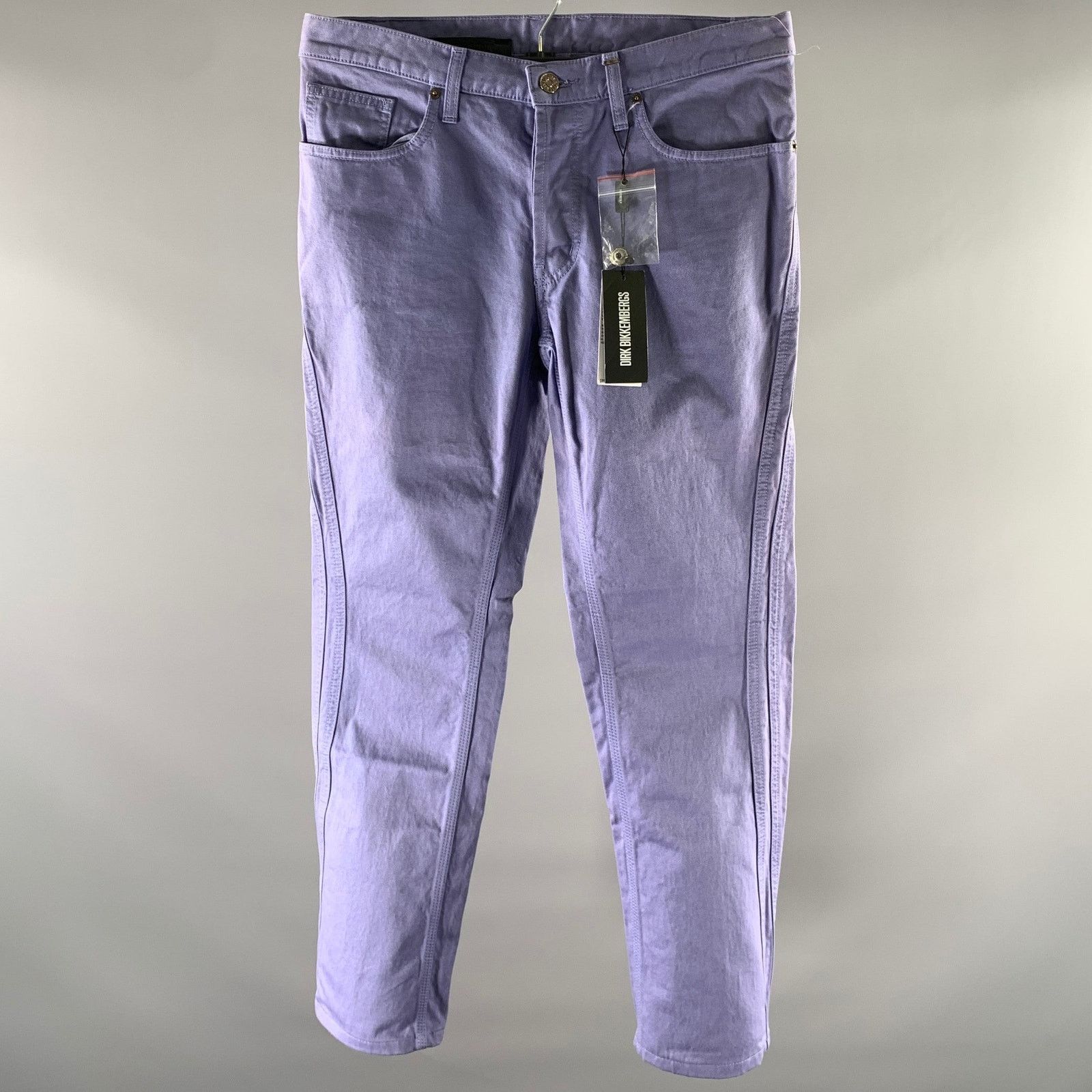 Dirk Bikkembergs DIRK BIKKEMBERGS Size 30 Purple Cotton Button Fly Jeans Size US 30 / EU 46 - 1 Thumbnail