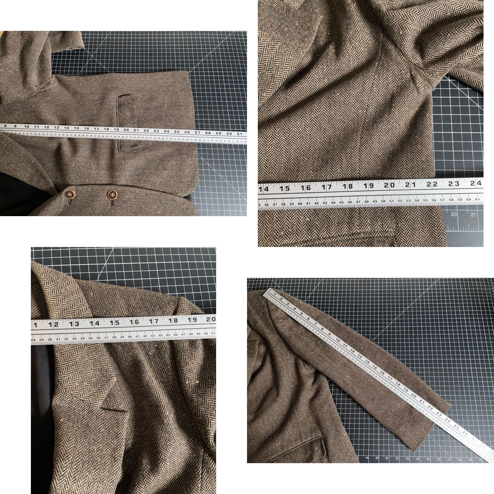 Pendleton VINTAGE Pendleton Blazer Women 18W Brown Herringbone Wool Two-Button Notch Short Jacket USA Made 90s Hipster Preppy Retro Ladies Mens/Womens Size XXL / US 16-18 / IT 52-54 - 8 Thumbnail