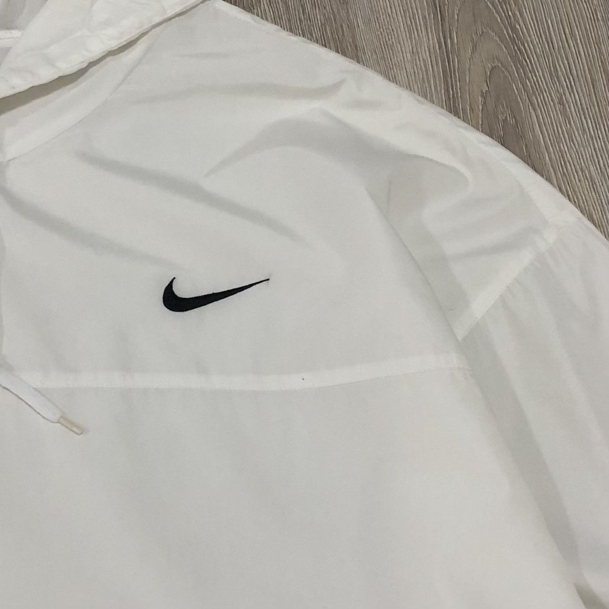 Nike Vintage Nike Pullover White Plain Windbreaker Nylon Jacket Size US XL / EU 56 / 4 - 3 Thumbnail