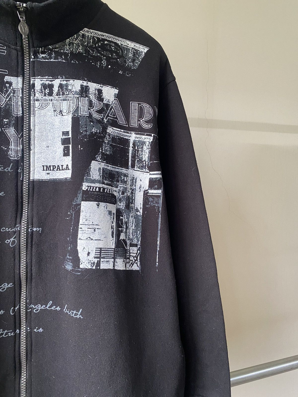 Japanese Brand IMPALA POEM WORDING ZIPPER SWEATHSIRT PUNK GRUNGE 90s Size US L / EU 52-54 / 3 - 4 Thumbnail