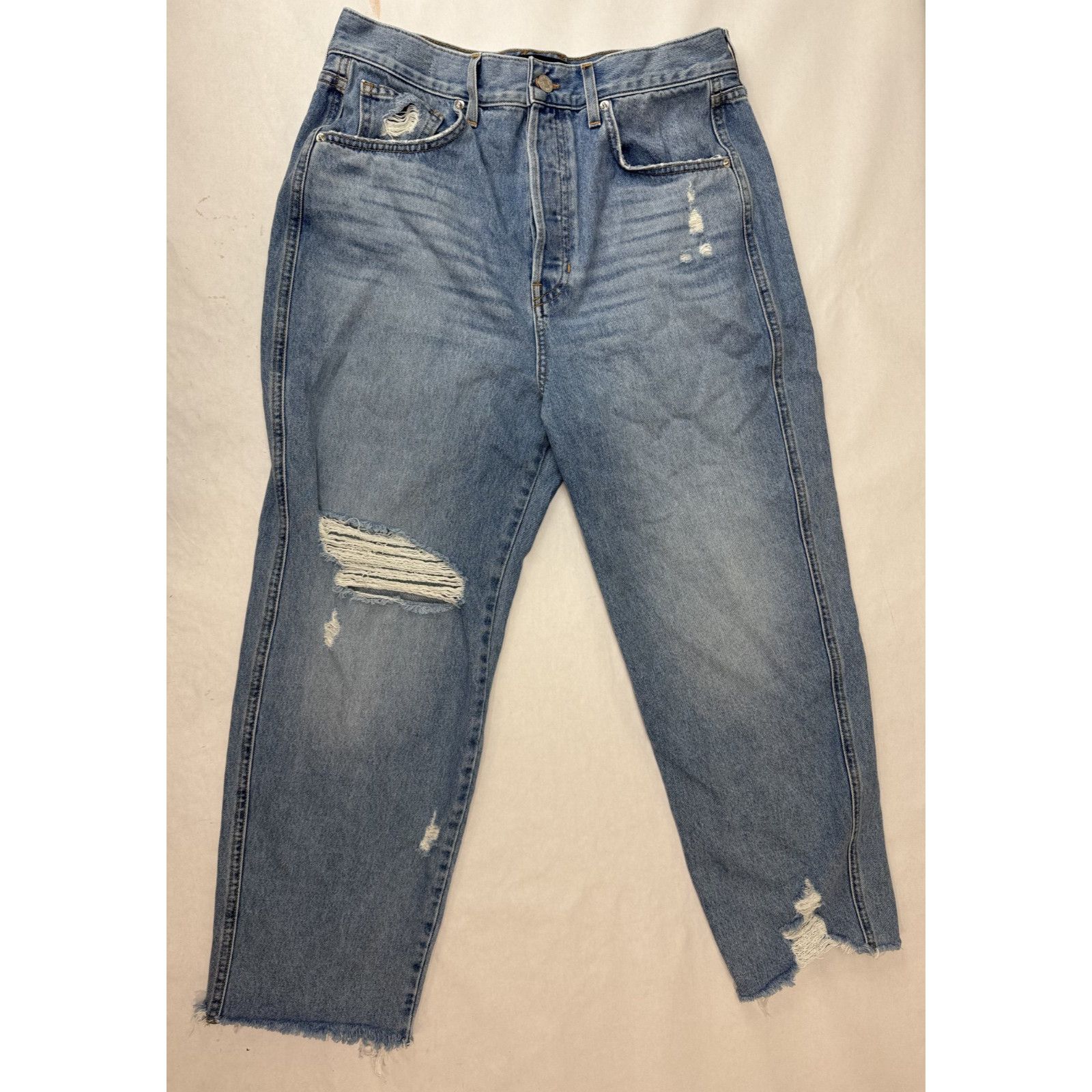 Veronica Beard Veronica Beard Blake Crop Classic Straight High Rise Jean 31 Size 31" - 1 Thumbnail