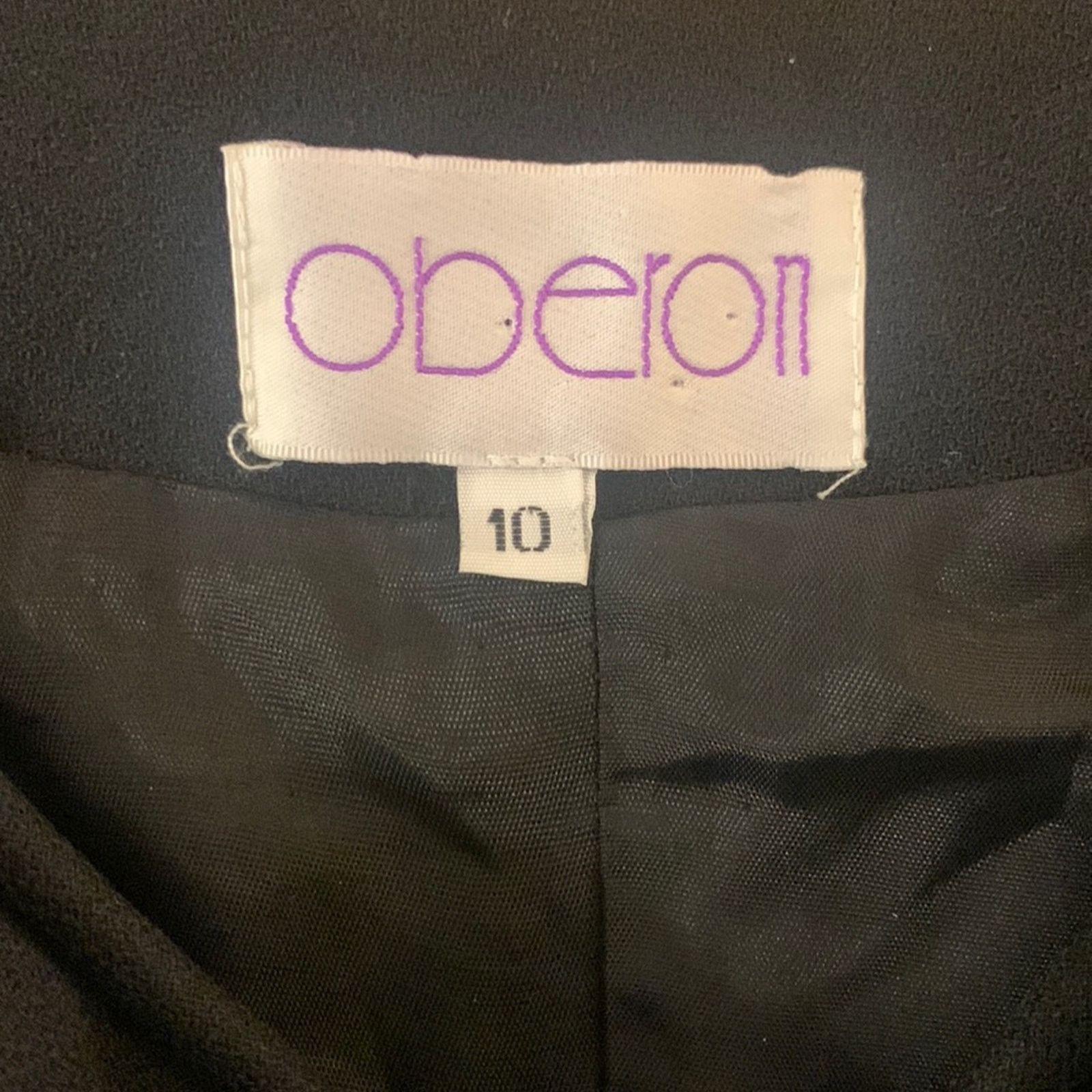 Vintage 80’s Oberon chic LBD black crepe cocktail dress Size L / US 10 / IT 46 - 4 Thumbnail