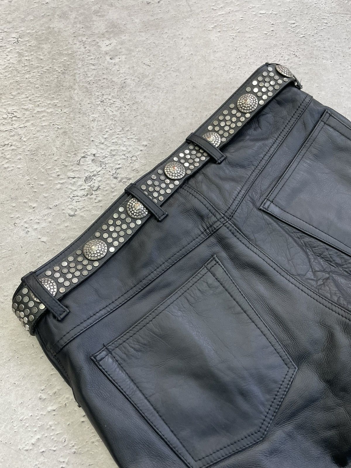 Hysteric Glamour × If Six Was Nine VINTAGE AVANT-GARDE GOTHIC LEATHER BELT RICK OWENS STYLE Size ONE SIZE - 7 Thumbnail