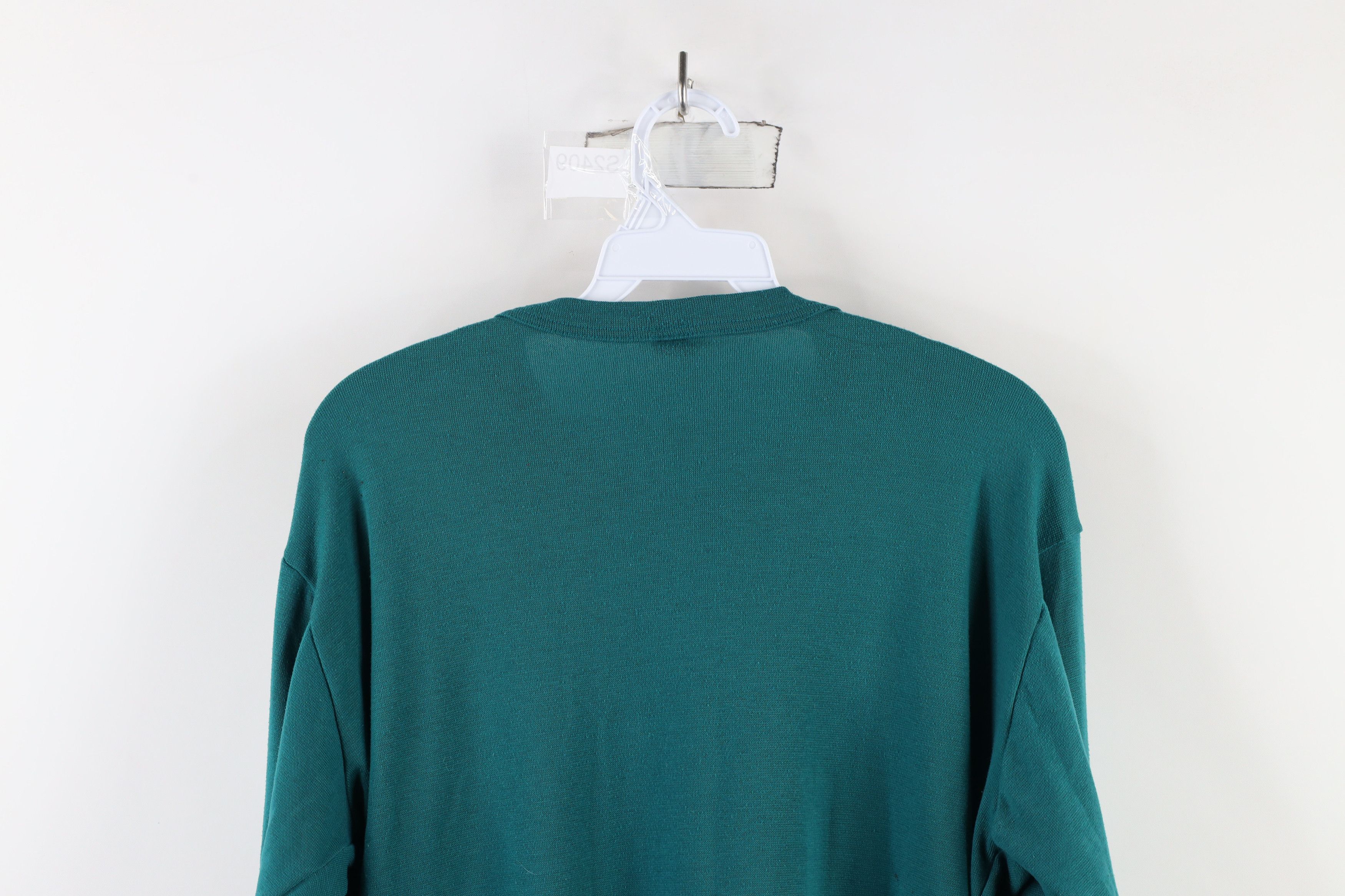 Lands' End × Vintage Vintage 90s Lands End Blank Thermal Knit T-Shirt Green USA Size US L / EU 52-54 / 3 - 12 Thumbnail