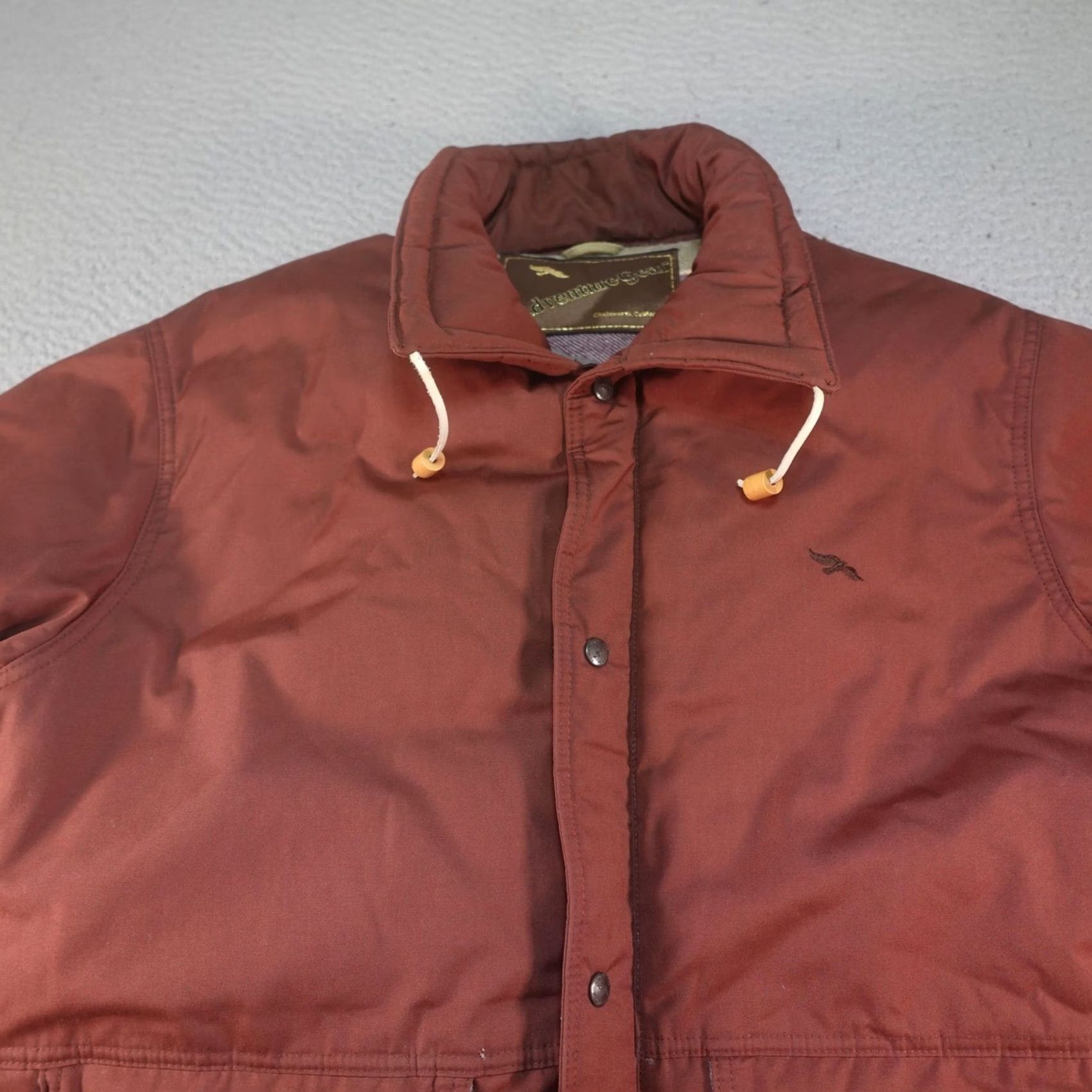 Vintage VINTAGE Adventure Gear Vagabond Jacket Mens XL Brown Down Puffer Canvas Zip Stand-Up Collar Winter Hiking Skiing Outdoor Size US XL / EU 56 / 4 - 2 Thumbnail