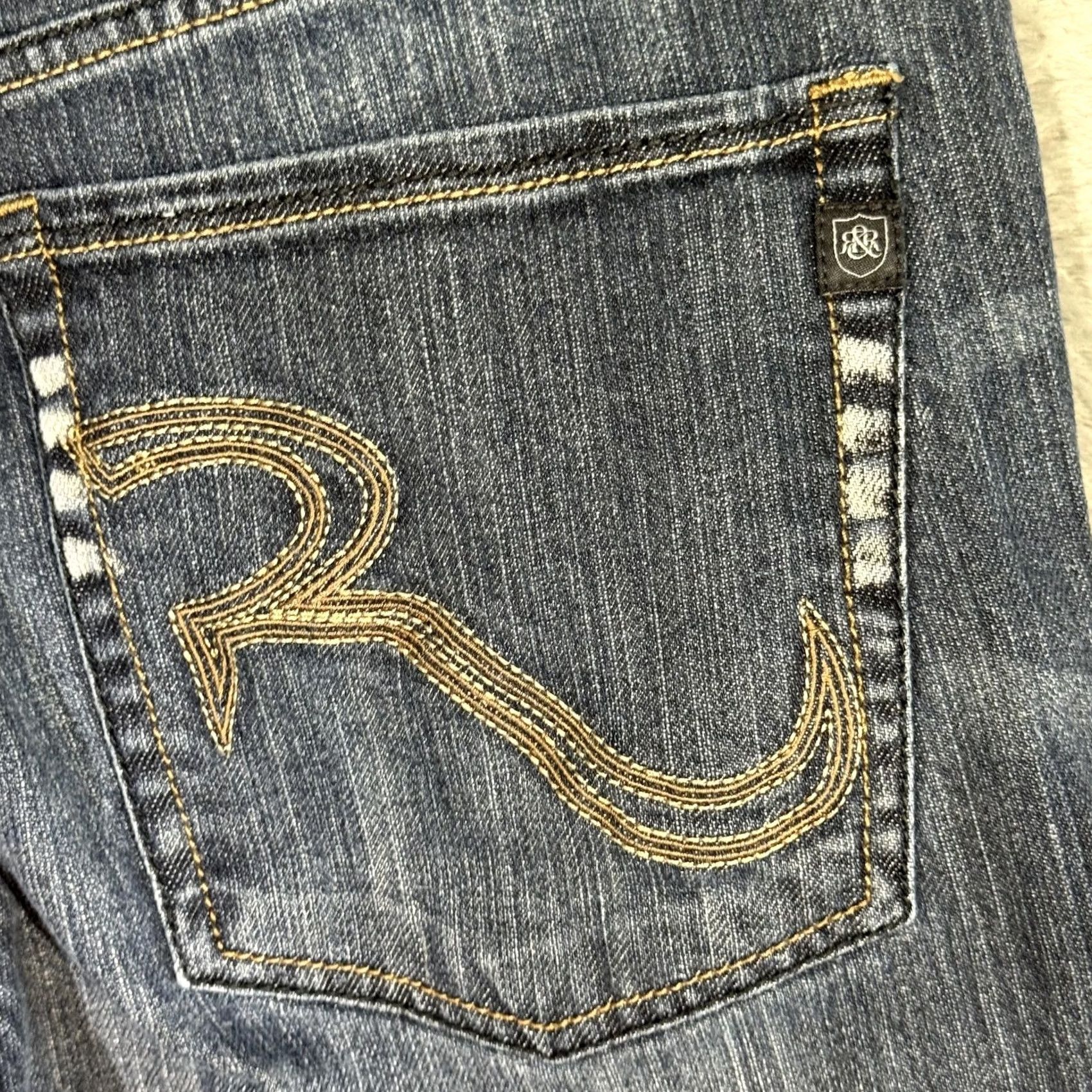 Vintage Rock & Republic Stinger Jeans Mens 34x32 Blue Embroidered Stretch Denim Size US 34 / EU 50 - 4 Thumbnail