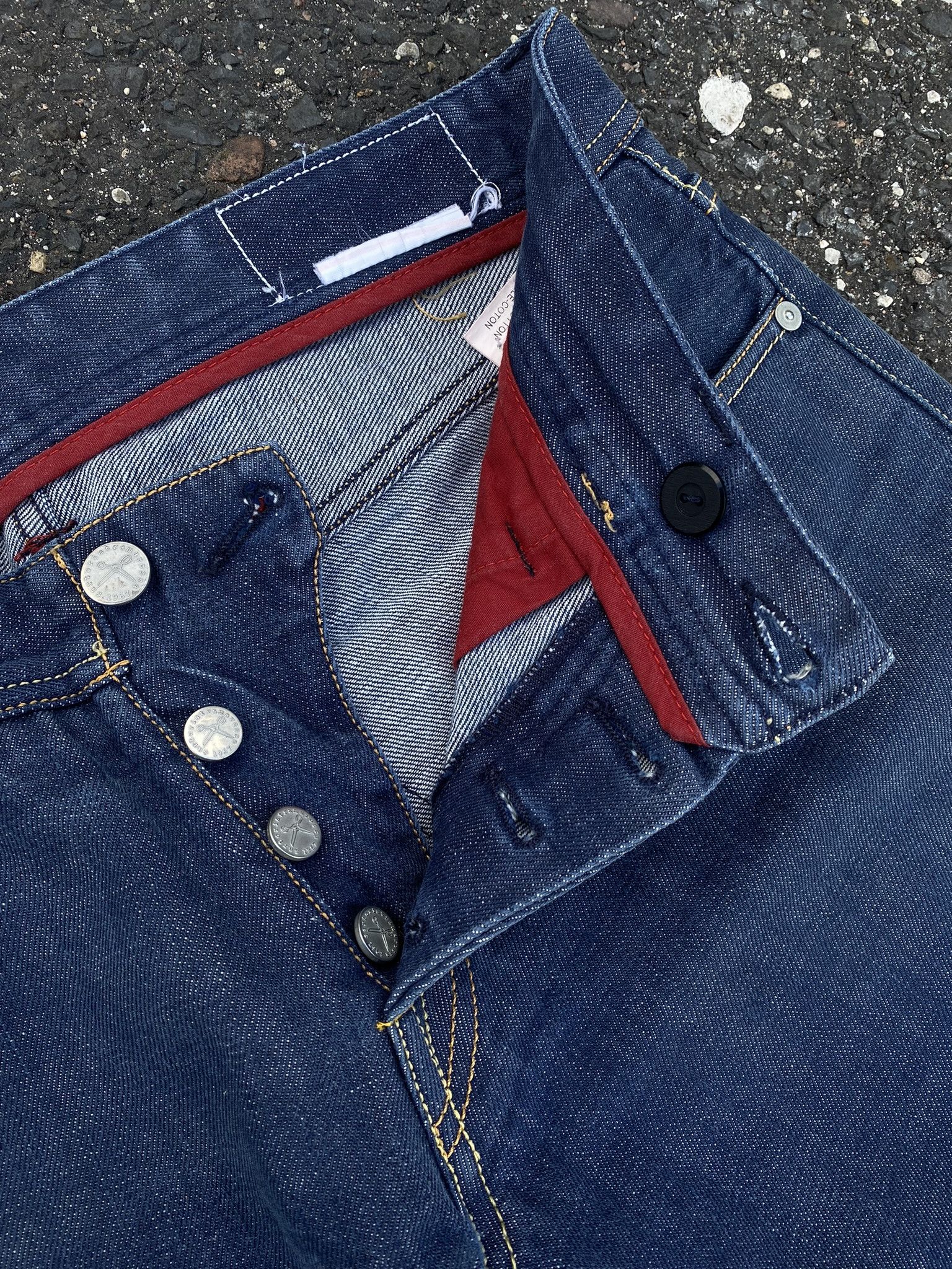 Designer SARTORIA TRAMAROSSA hand made Italy Selvedge Raw Denim Size US 32 / EU 48 - 9 Thumbnail