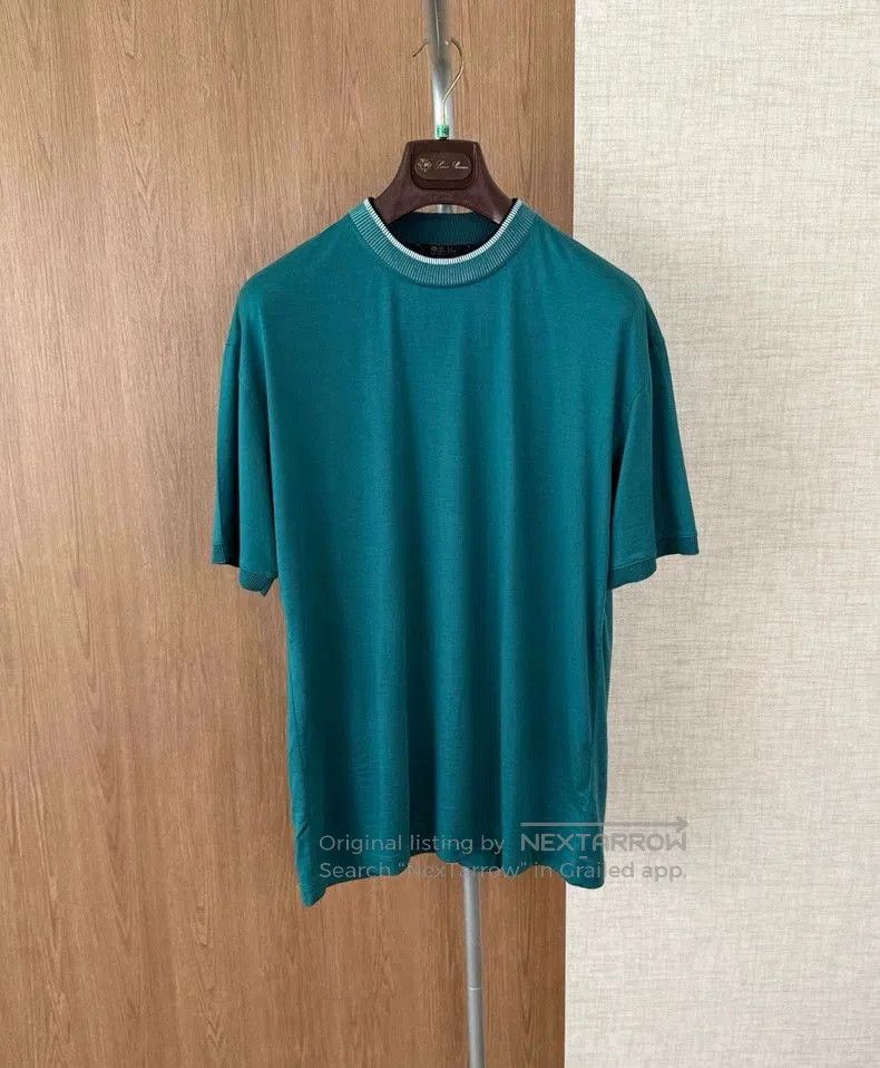 Loro Piana Loro Piana 12 Micron Wool Short Sleeve T-shirt. Size US M / EU 48-50 / 2 - 1 Thumbnail