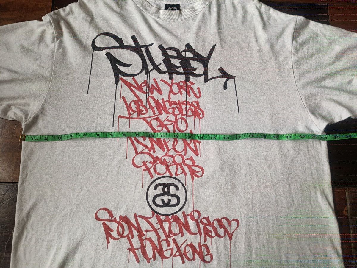 Stussy × Vintage Stussy x Grey PVC 2006 25th Anniversary World Tour shirt Size US L / EU 52-54 / 3 - 8 Thumbnail